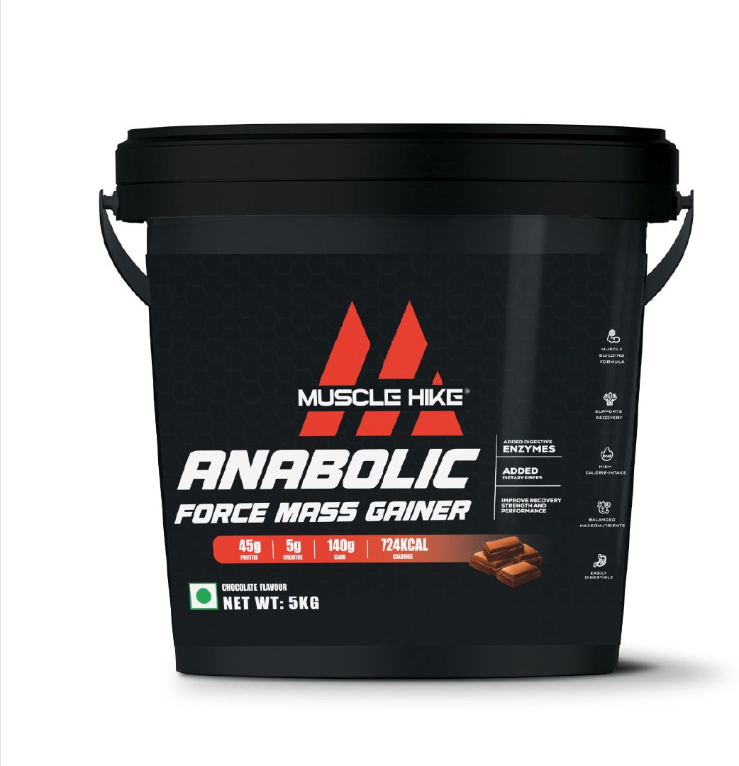MuscleHike Anabolic Force Mass gainer 5 Kg Weight Gainers/Mass Gainers-image-10