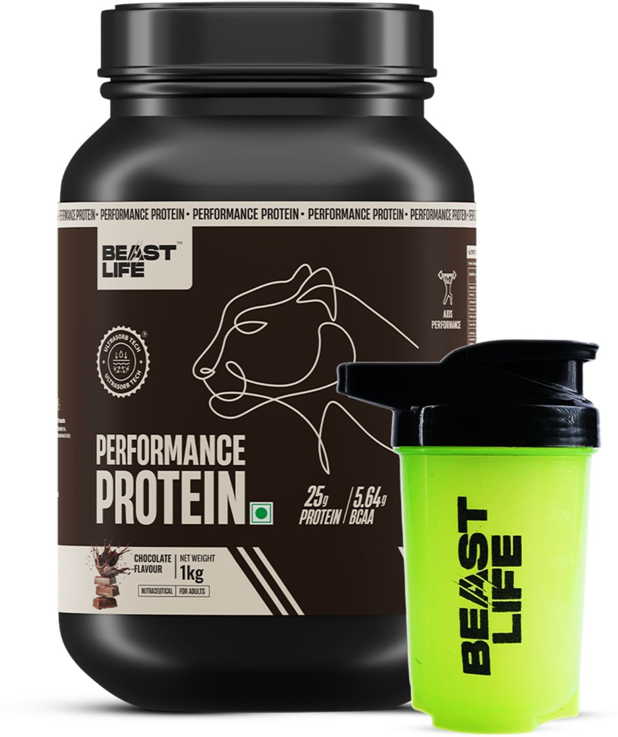 Performance Protein Powder with Shaker | Muscle Growth- 25g Protein, 5.64g BCAA Whey Protein-image-35