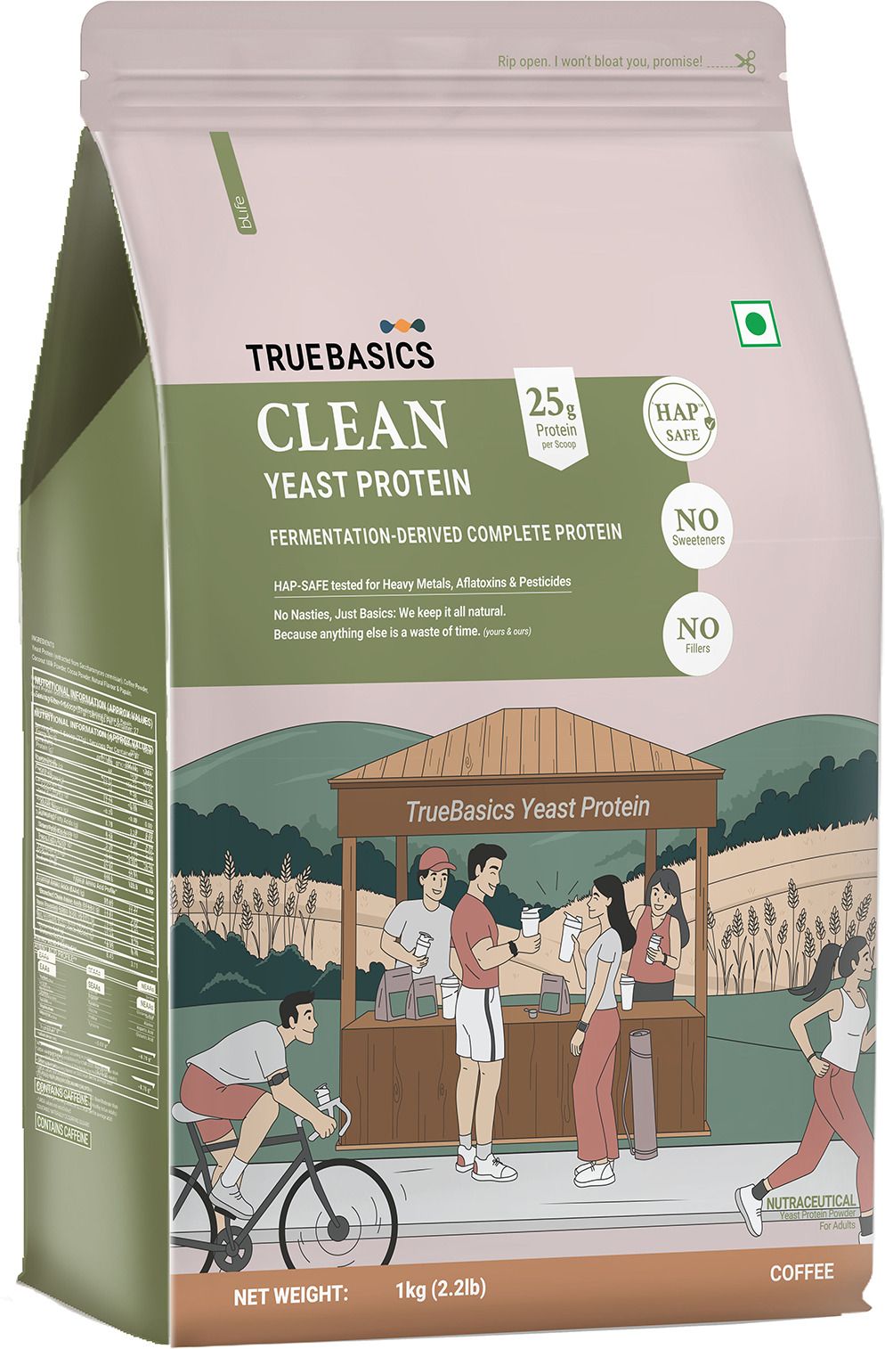 truebasics Clean Yeast Protein Powder | 25g Protein per Scoop Yeast Protein-picture-7