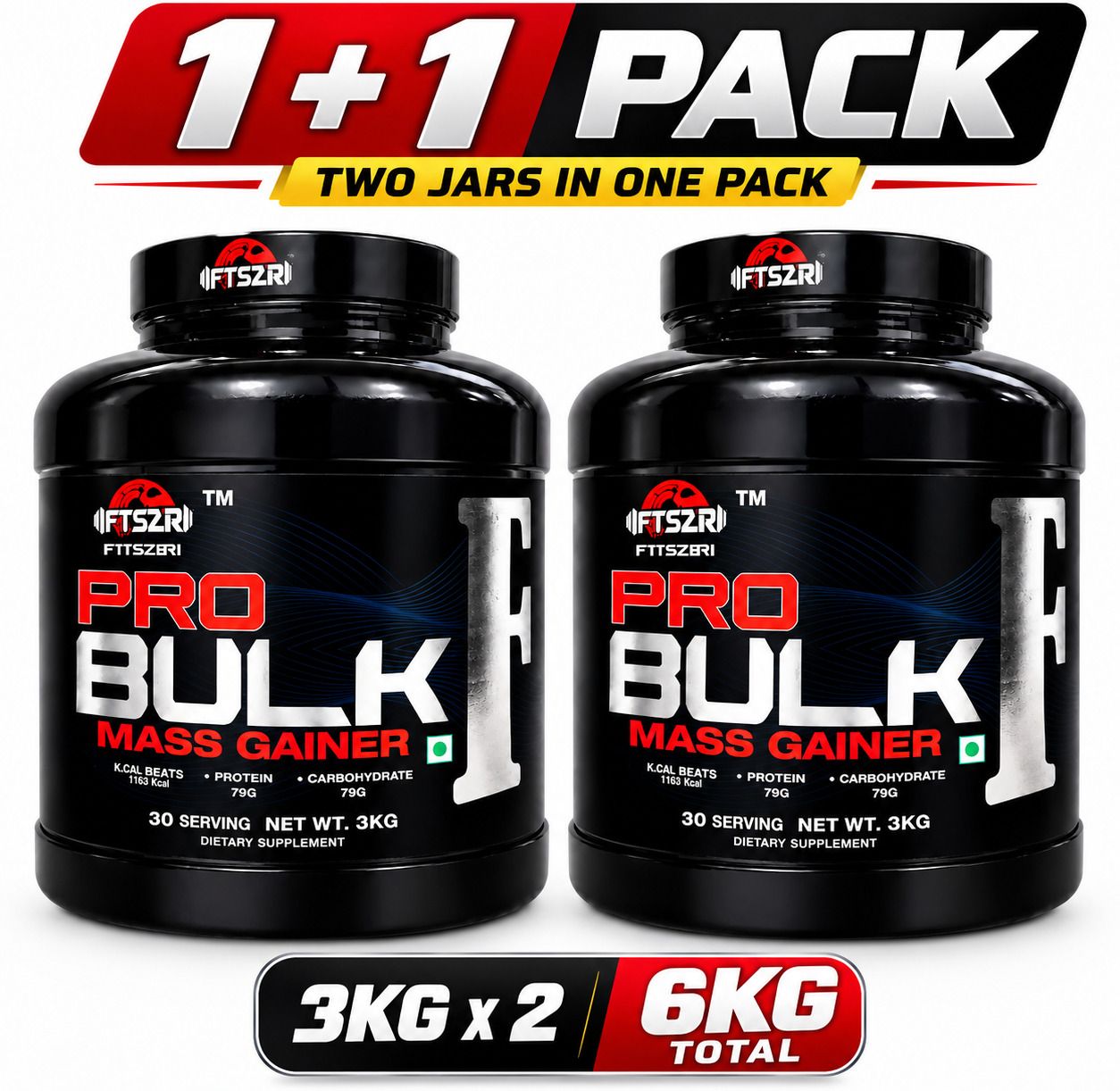 fitszer Pro Bulk Mass Gainer Combo 3*2 Weight Gainers/Mass Gainers-picture-33