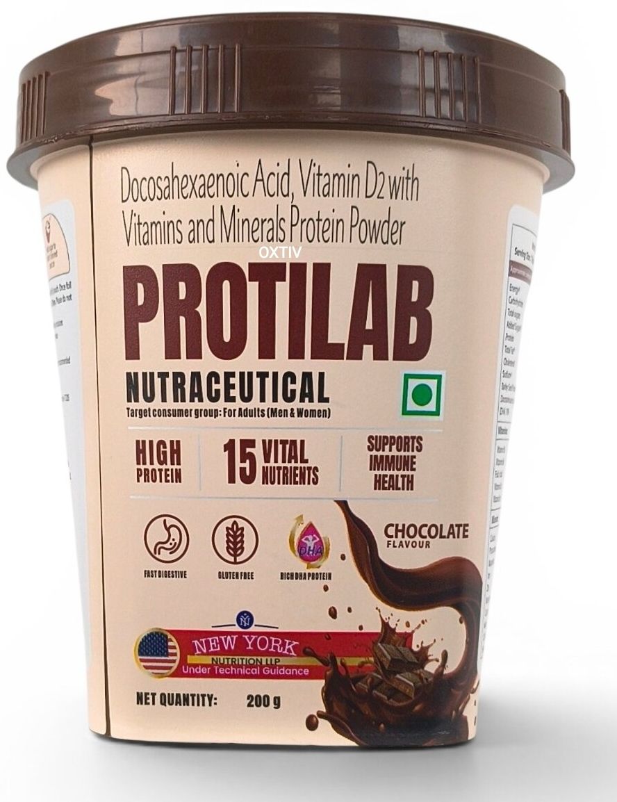 oxtiv Protilab Protein Powder High Protein DHA For Stamina Nutrition Muscle Mass Protein Blends-picture-33