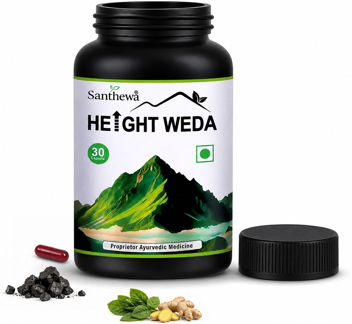 santhewa Height Weda Capsule for Daily Wellness Support Pack of 30 Capsules Energy Bars-picture-23