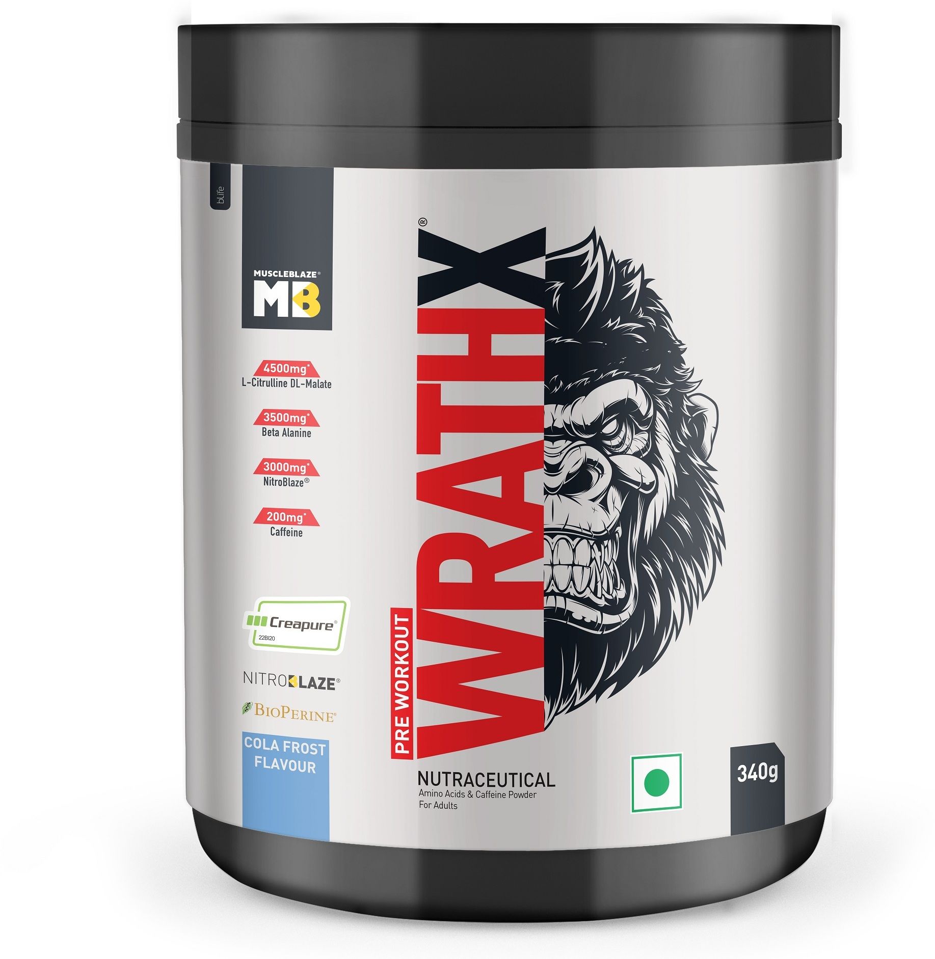 muscleblaze Pre Workout WrathX with Creapure,Nitroblaze & BioPerine Pre Workout-picture-15