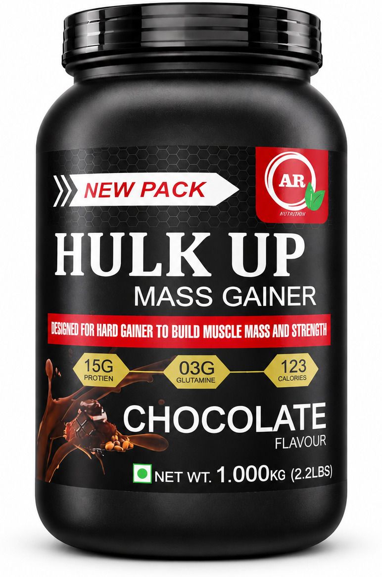 ar nutrition HULK UP Mass Gainer Powder, 15g Protein, 3g Glutamine, Muscle Growth & Strength Whey Protein-picture-27