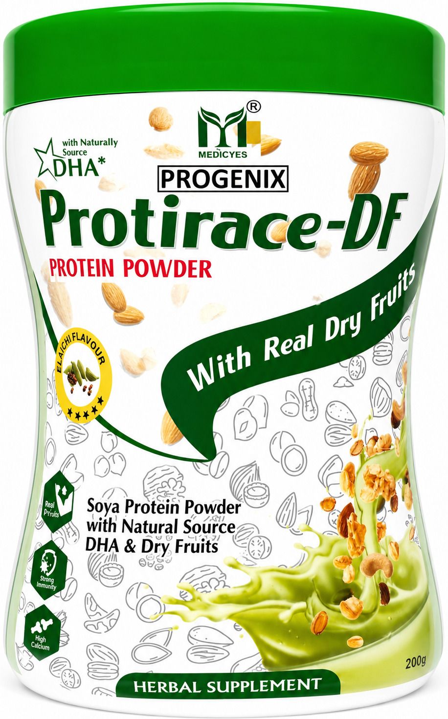 MEDICYES PROTIRACE DF DHA PROTEIN POWDER WITH SOYA PROTEIN FOR BONES,MUSCLE,BODY Plant-Based Protein-image-39