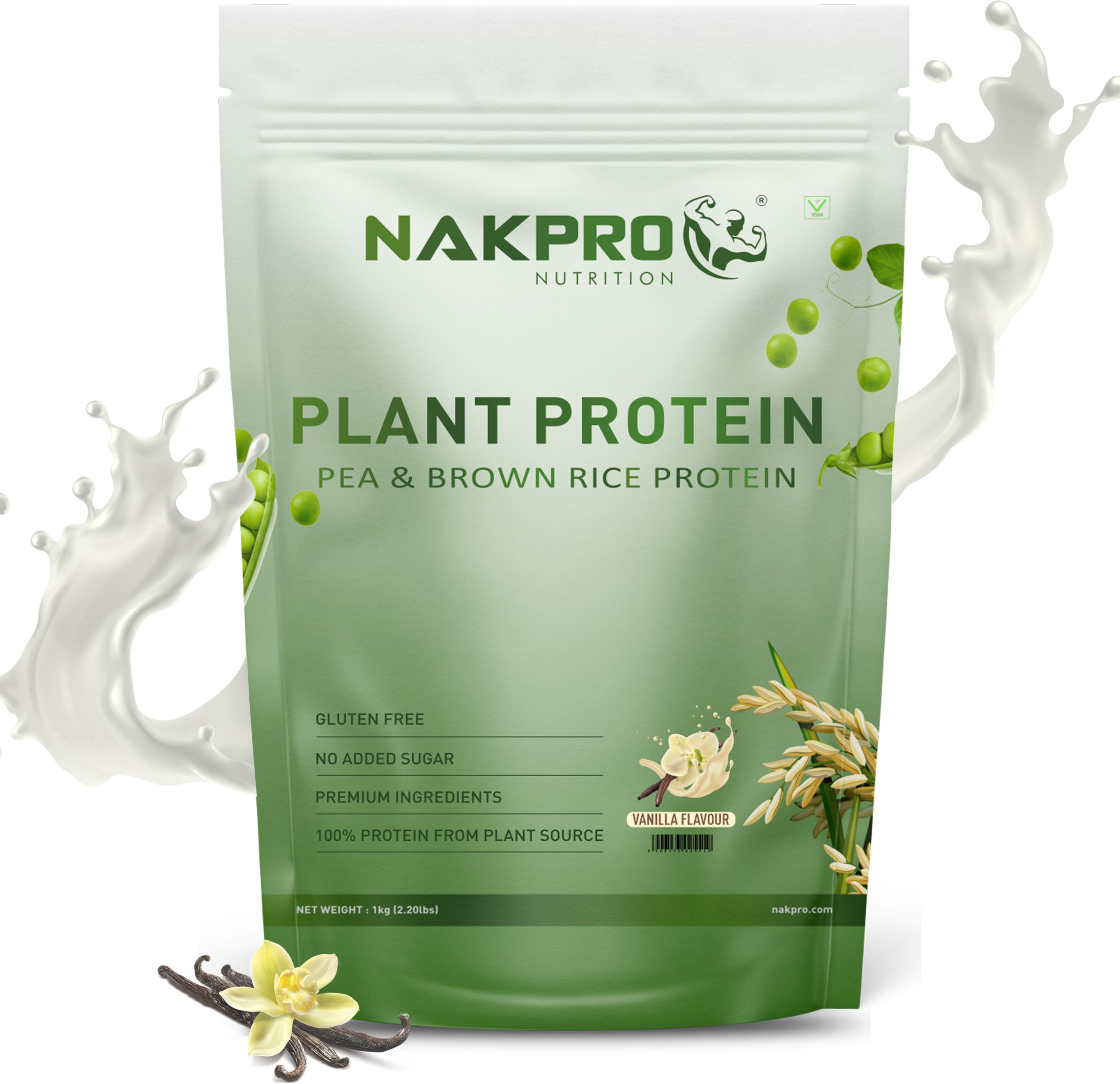 Vegan Plant Protein Powder | Pea Protein and Brown Rice Protein - 30 Servings Plant-Based Protein