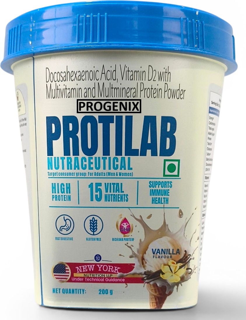 progenix PROTILAB DHA PROTEIN POWDER WITH VITAMIN D2 FOR STAMINA,MUSCLE GAIN,BODY GAIN Protein Blends-picture-13