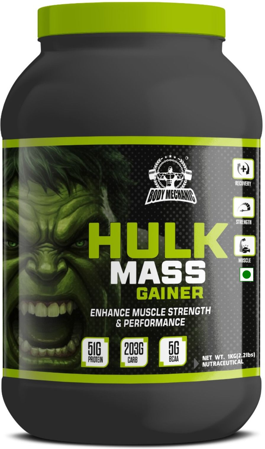 Hulk Mass Gainer High Protein & Calories Advance Muscle Mass Gain Powder Weight Gainers/Mass Gainers-image-19