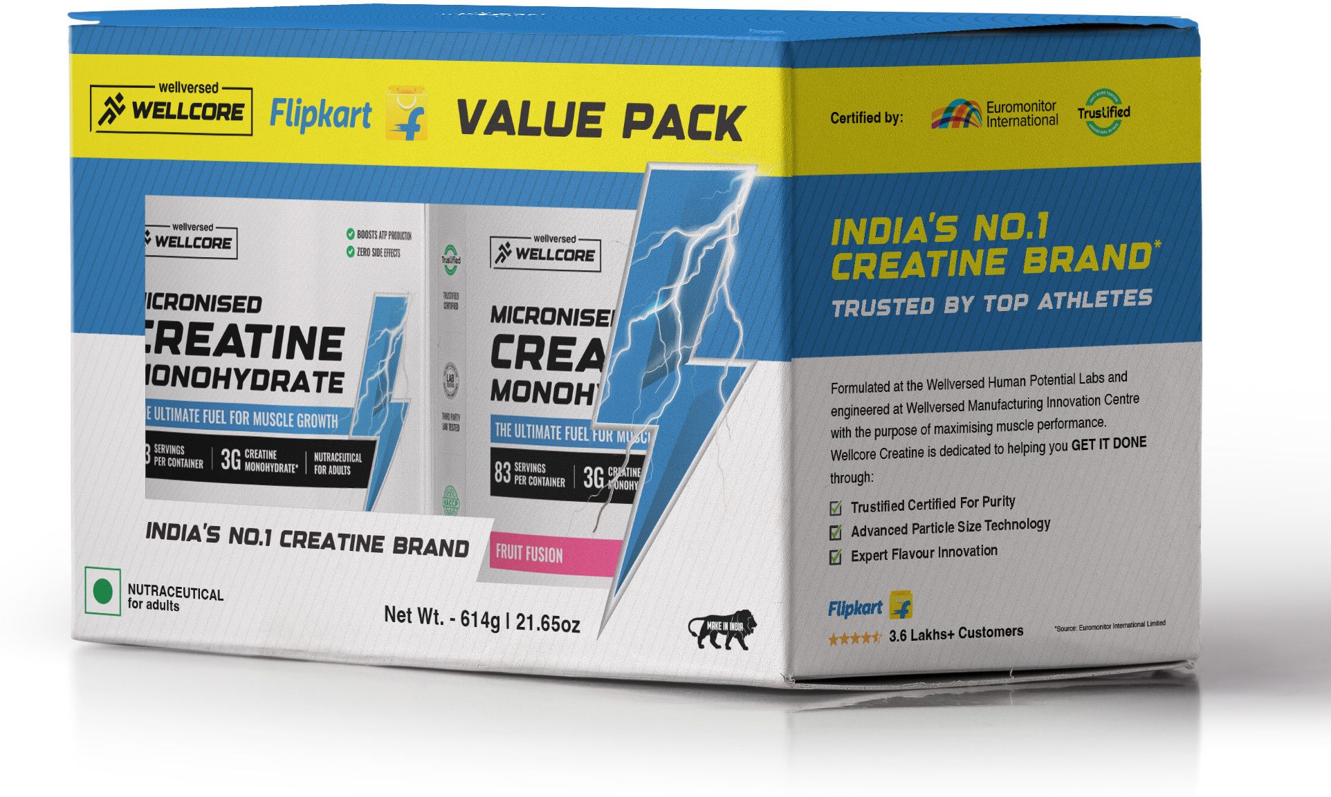 wellcore Fruit Fusion Value Pack - Micronised Creatine Monohydrate | Lab Tested Creatine-picture-22