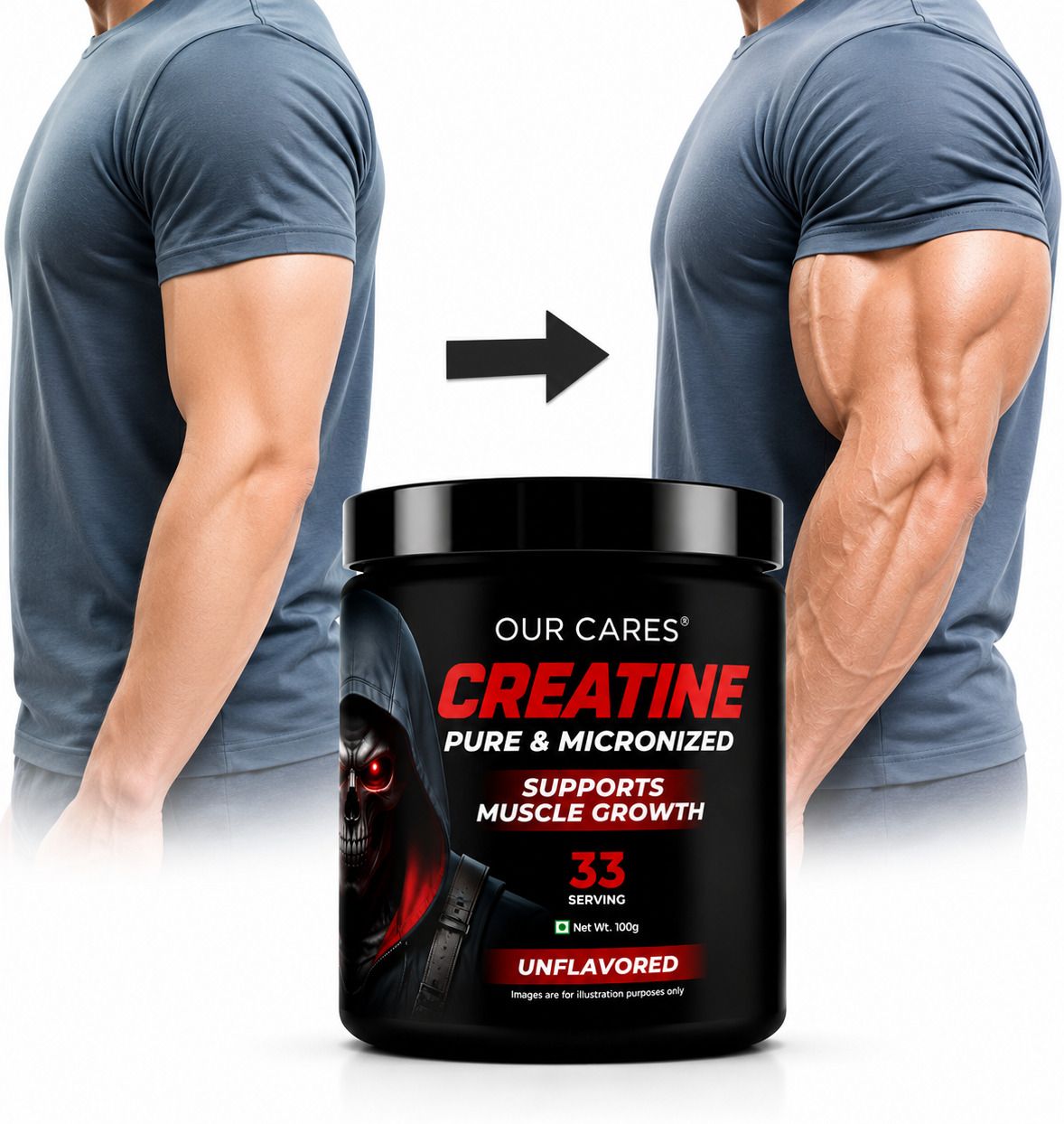 ourcares Pure Creatine Powder | Enhance Bicep Size | Supports Muscle Growth Creatine-picture-23