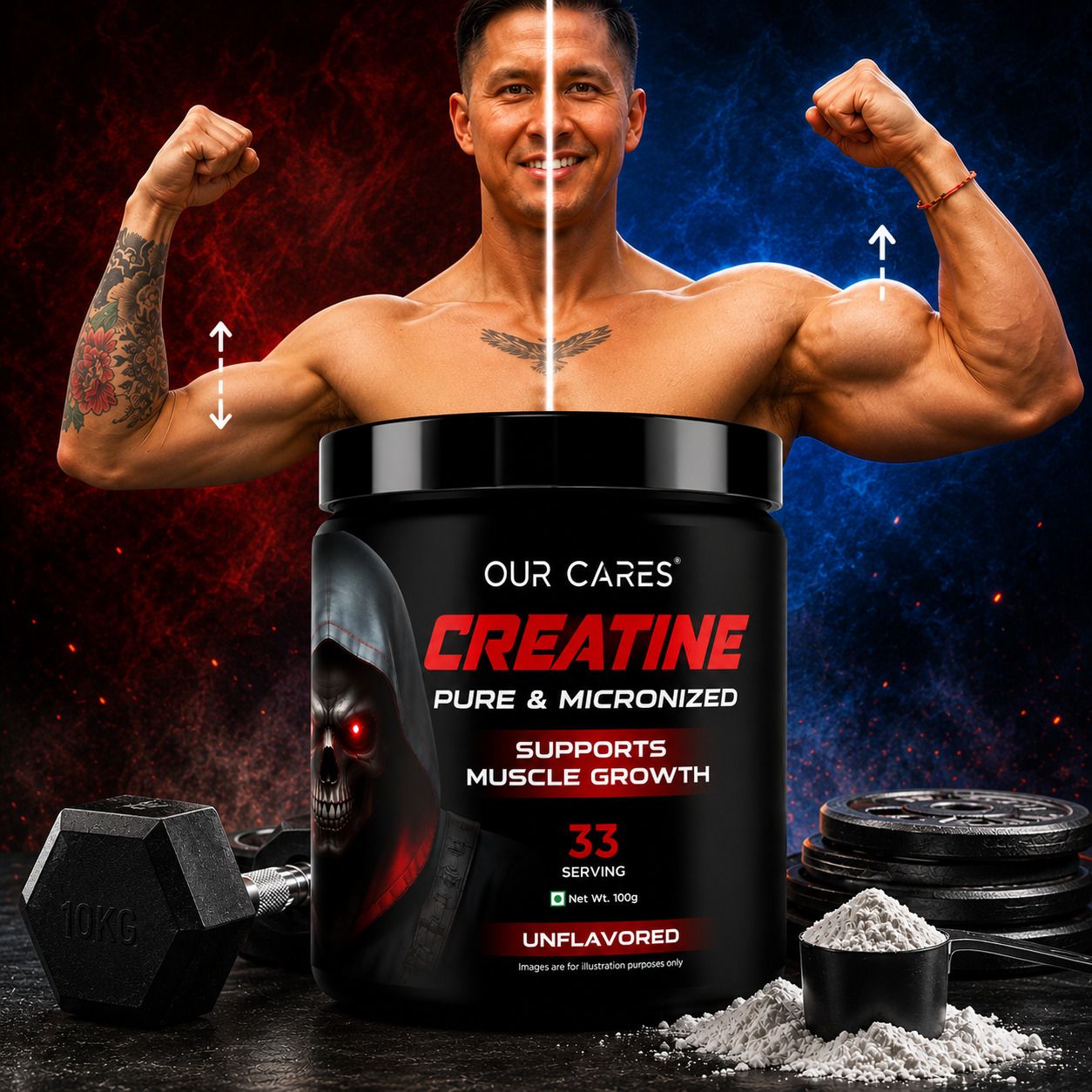 Creatine Monohydrate Powder | For Muscle & Biceps Growth | Strength & Recovery Creatine-image-12