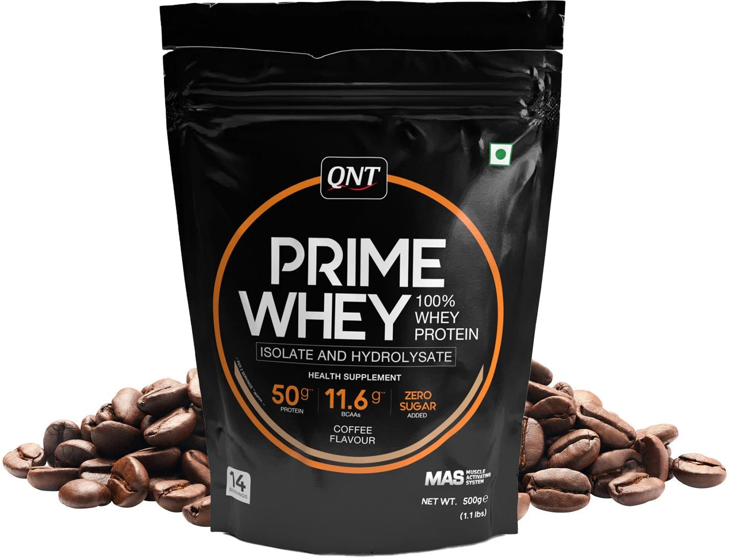 qnt Prime Whey, 100% Whey Protein with whey Isolate, 500g, Coffee Whey Protein-picture-13