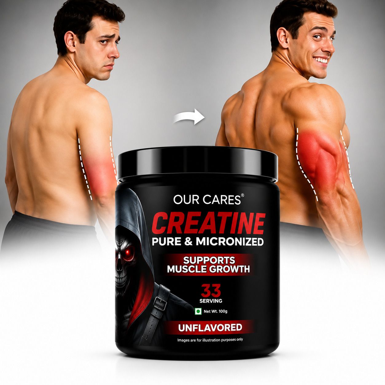 ourcares Pure Creatine Powder | Supports Bicep Growth | For Muscle Mass & Strength Creatine-picture-34