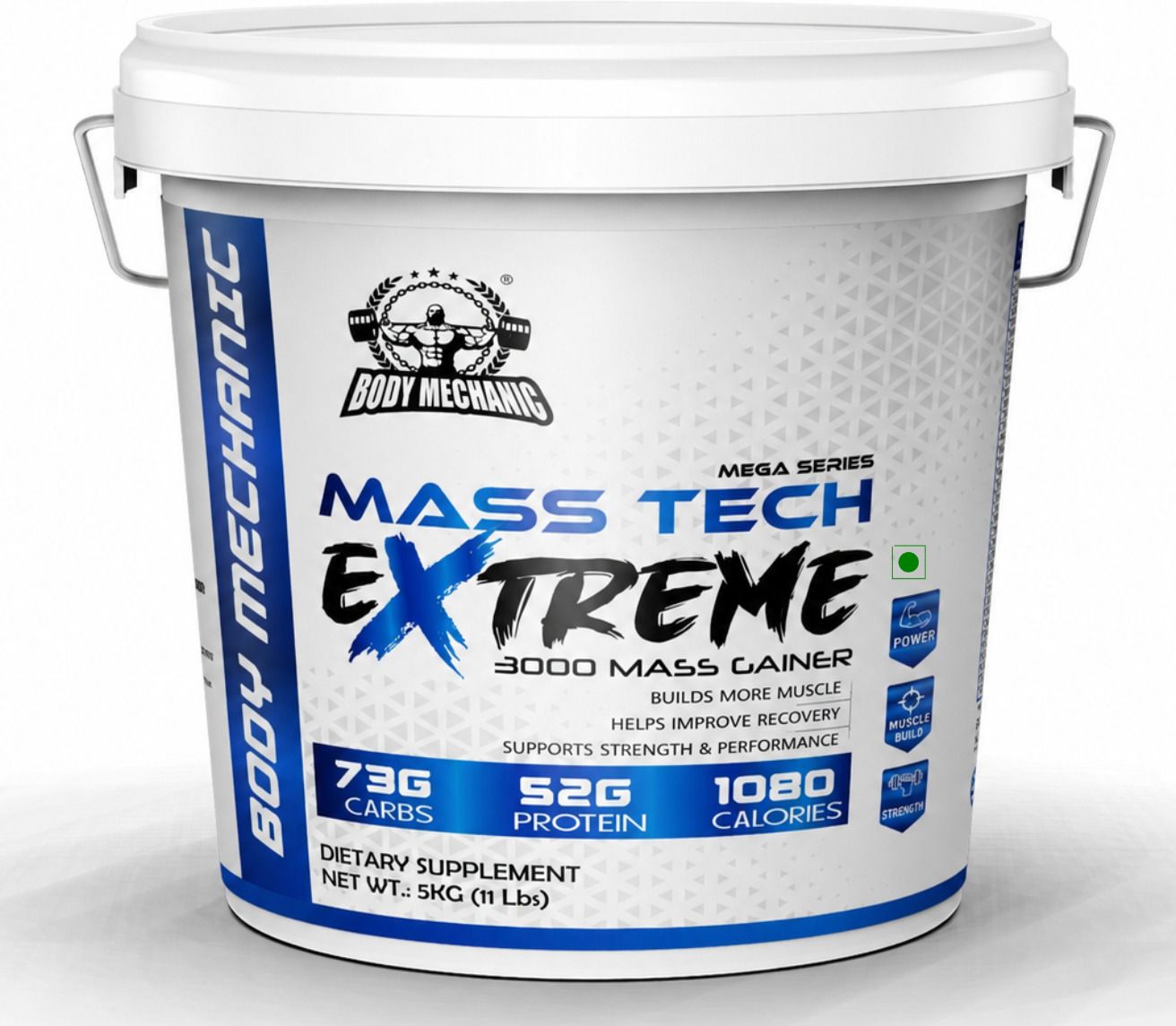 bodymechanic Mass Tech Extreme 3000 Mass Gainer High Protein & Builds More Muscles Weight Gainers/Mass Gainers-picture-15
