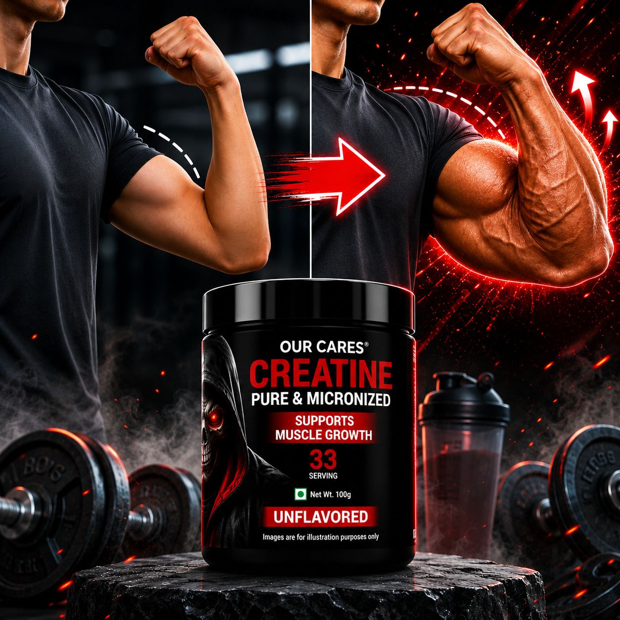 Creatine Monohydrate Powder | Supports Muscle Mass & Bicep Size Creatine-image-13