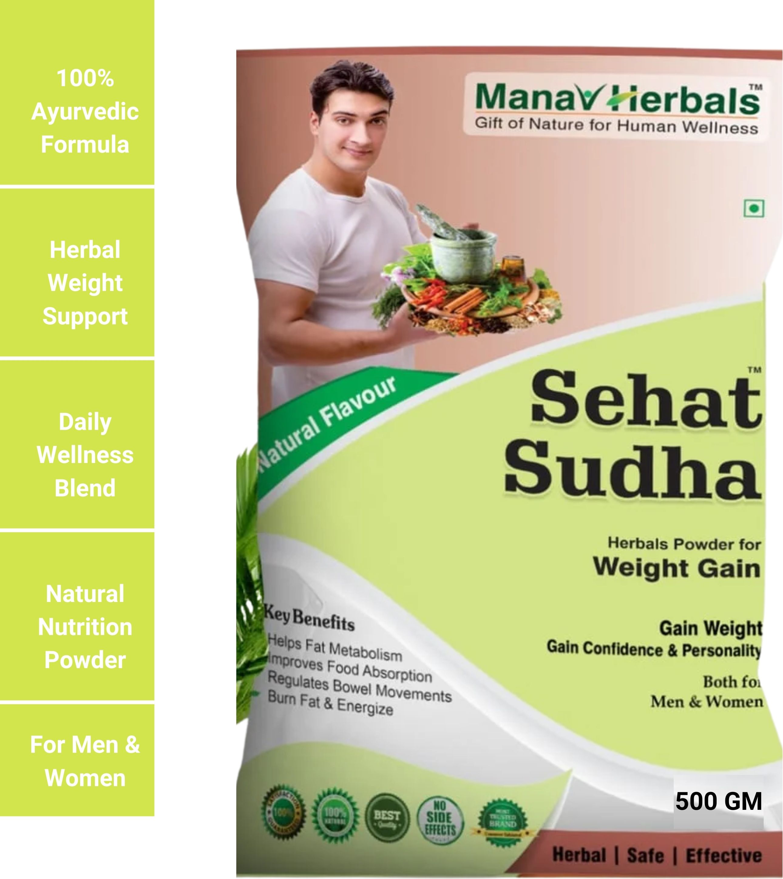 Sehat Sudha Herbal Weight Gainer Powder Weight Gainers/Mass Gainers-image-8