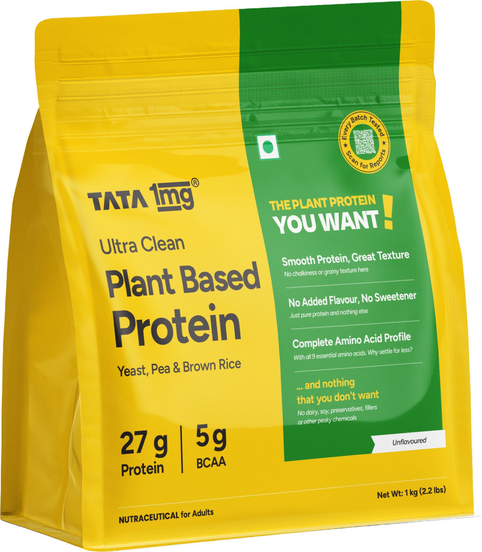tata 1mg Ultra Clean Plant Based Protein | 27g Protein, 5g BCAA | Unflavoured Plant-Based Protein-picture-15