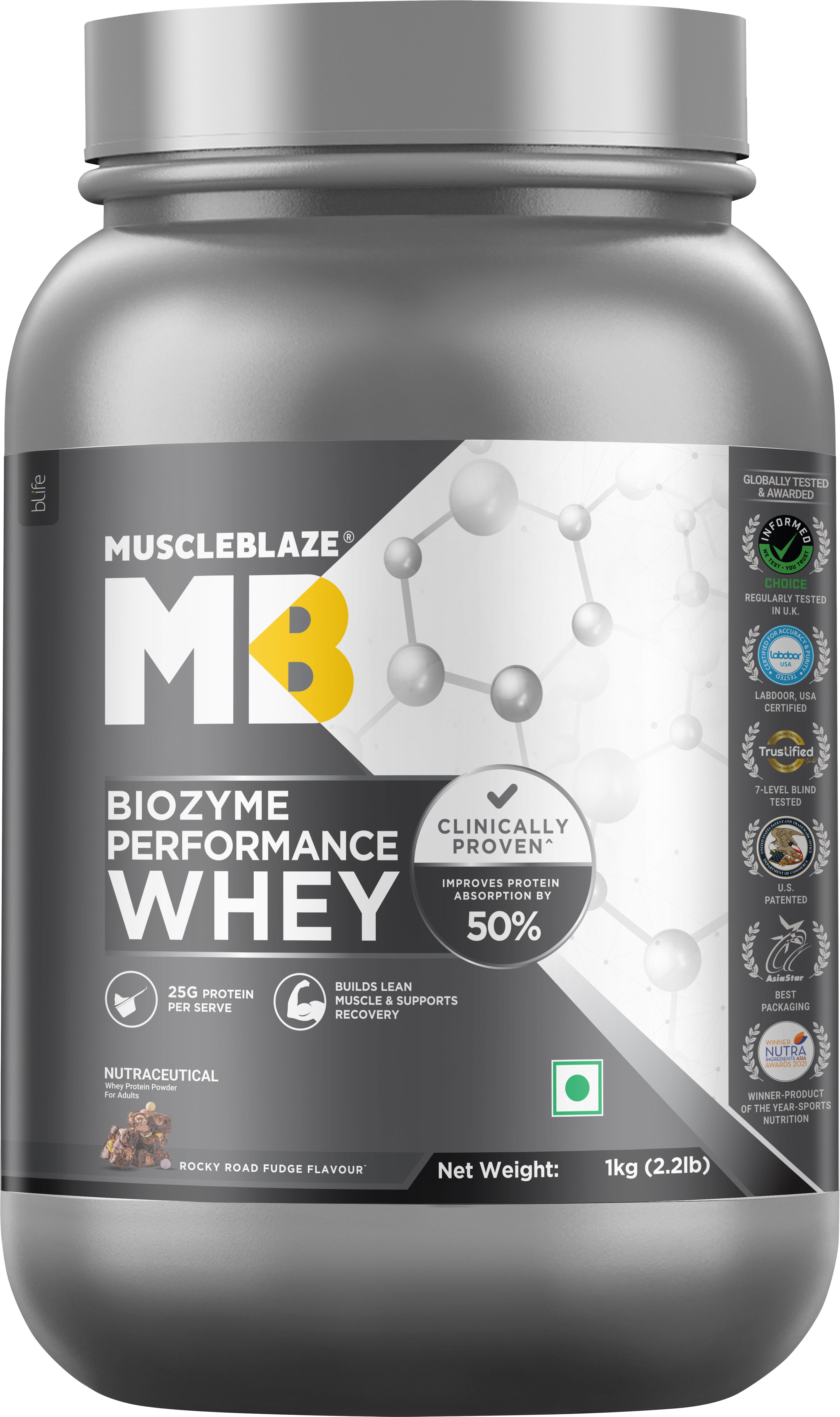 Biozyme Performance Whey Protein Powder | 25g Protein Per Scoop Whey Protein-image-28
