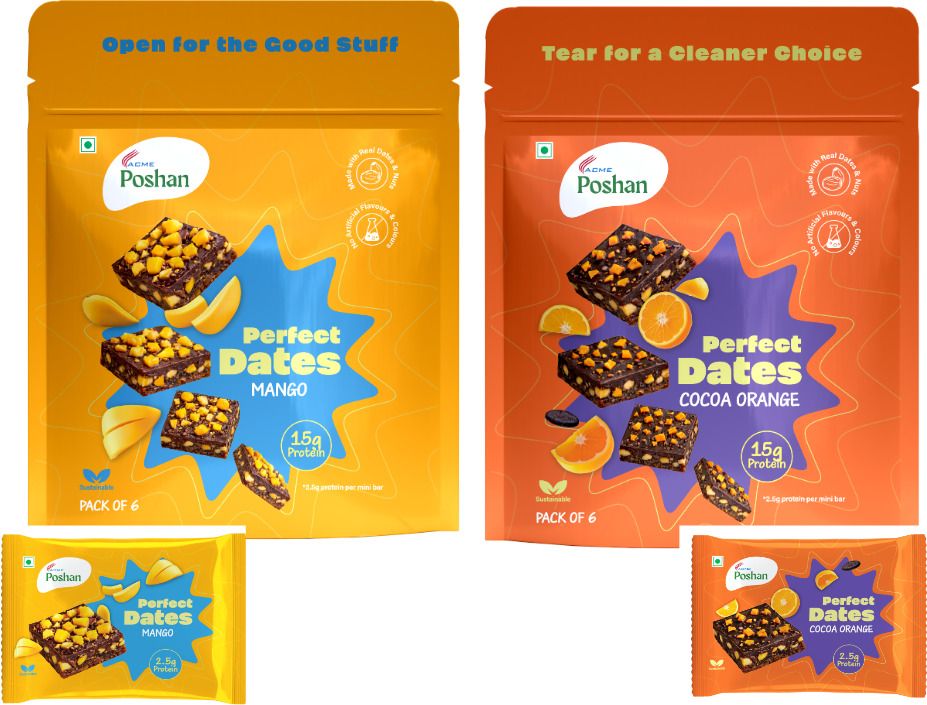 Perfect Dates Mango 6+ Perfect Dates Cocoa Orange 6 (Pack of 12) Energy Bars-image-2