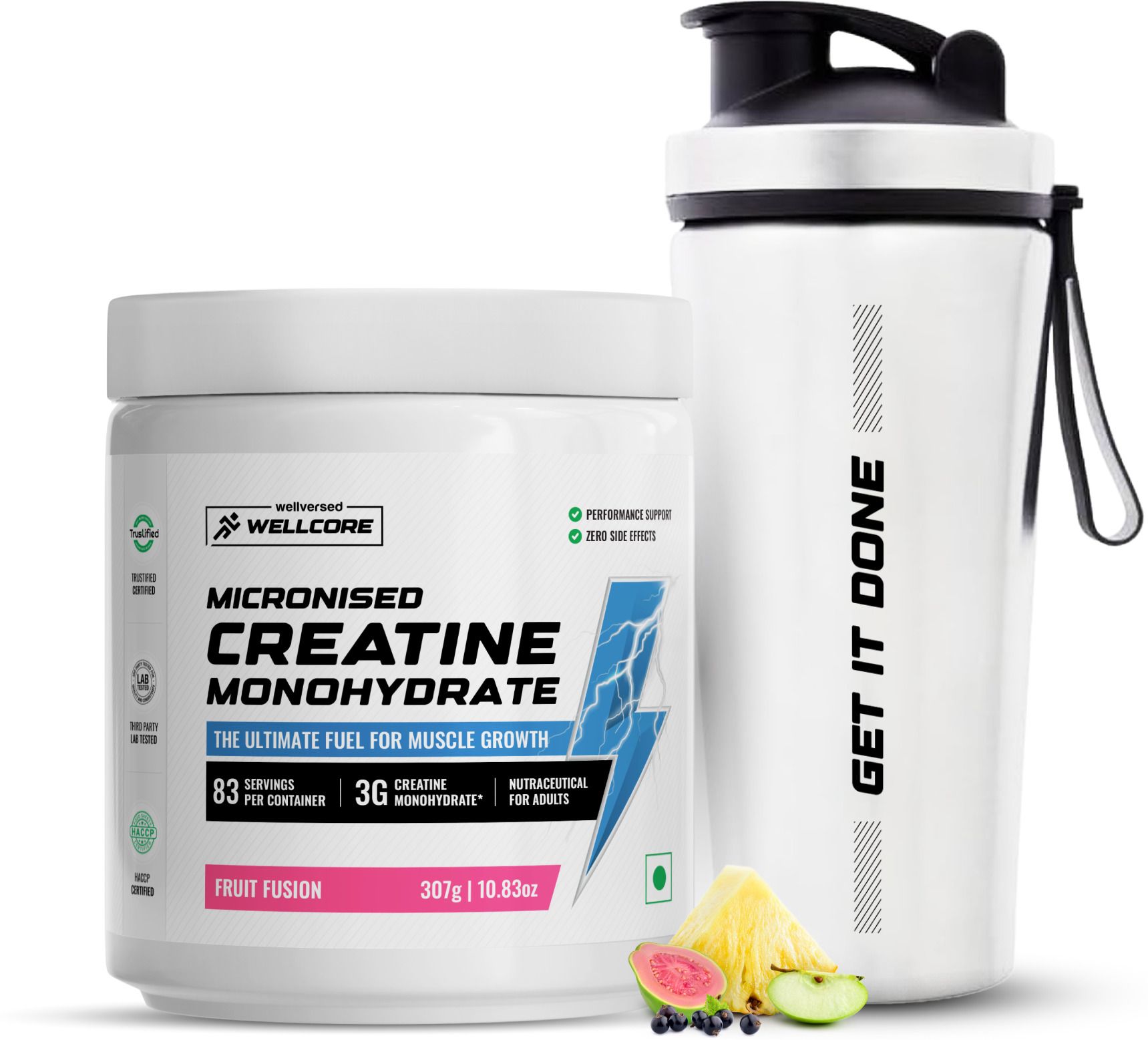 wellcore Micronised Creatine Monohydrate + Steel Shaker | Trustified Certified Creatine-picture-6