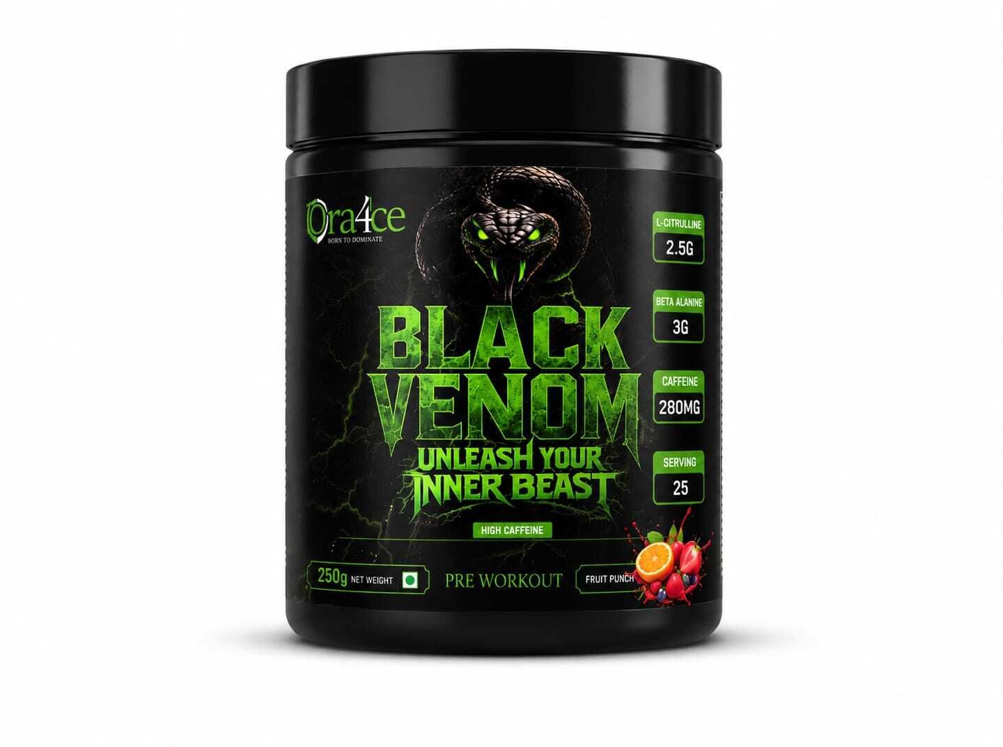 ora4ce High Caffeine Formula with L-Citrulline (2.5g), Beta-Alanine (3g) Pre Workout-picture-19