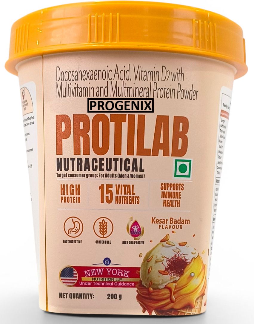 progenix PROTILAB DHA PROTEIN POWDER WITH VITAMIN D2 FOR STAMINA,MUSCLE,BODY GAIN,ENERGY Protein Blends-picture-22