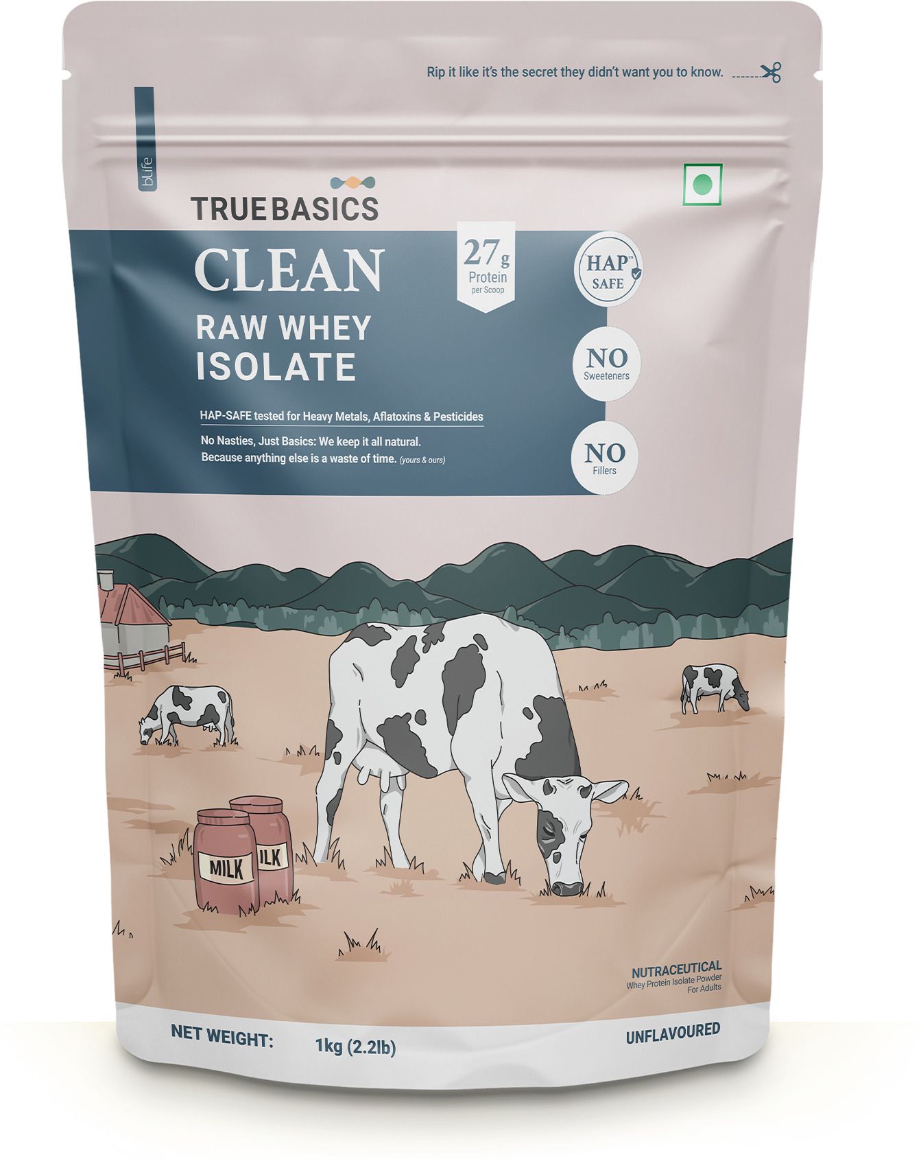 truebasics Clean Raw Whey Isolate Protein Powder | 27g Protein per Scoop Whey Protein-picture-48