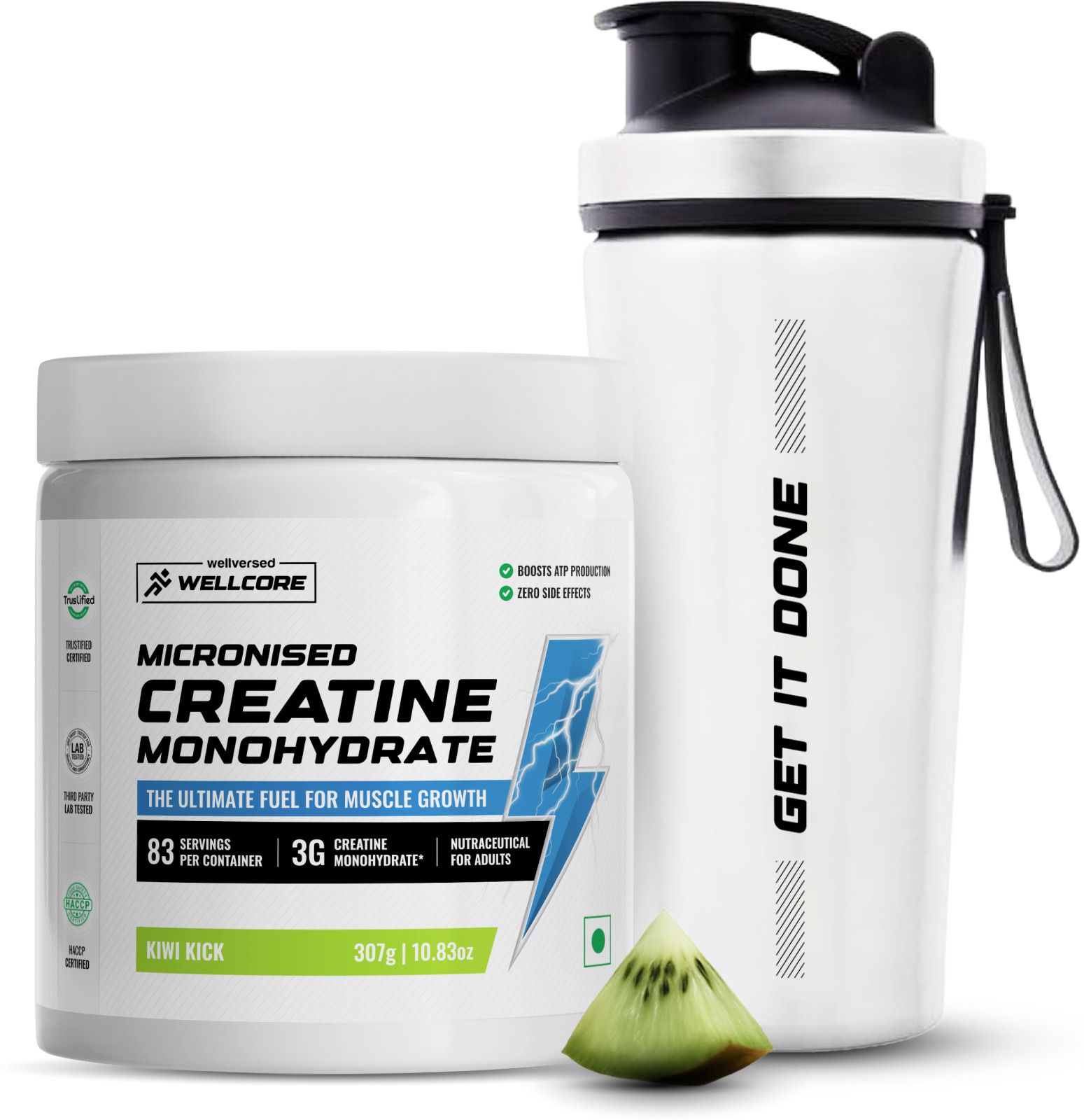 Micronised Creatine Monohydrate + Steel Shaker | Trustified Certified Creatine-image-26