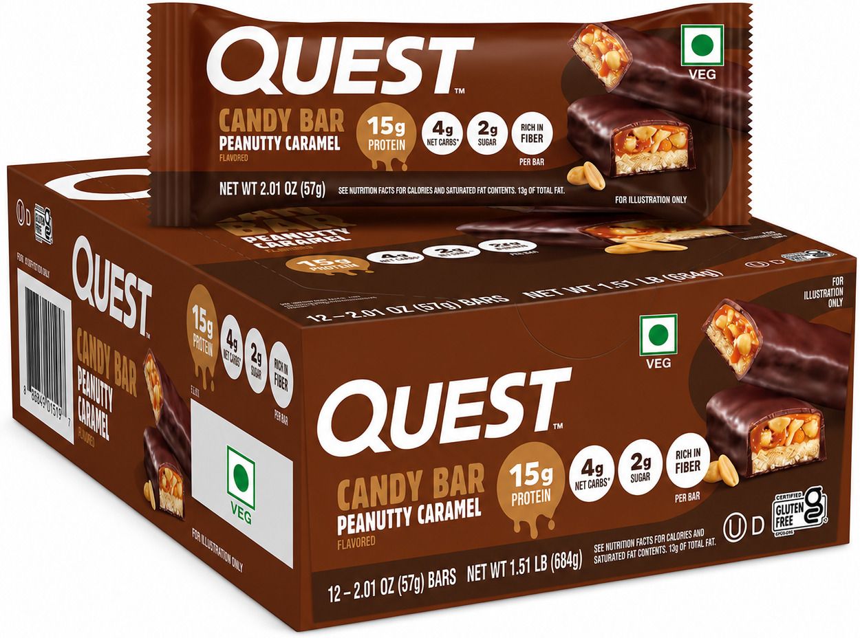 quest Nutrition Peanutty Caramel Flavor 15g Protein 2g Sugar Protein Bars-picture-11