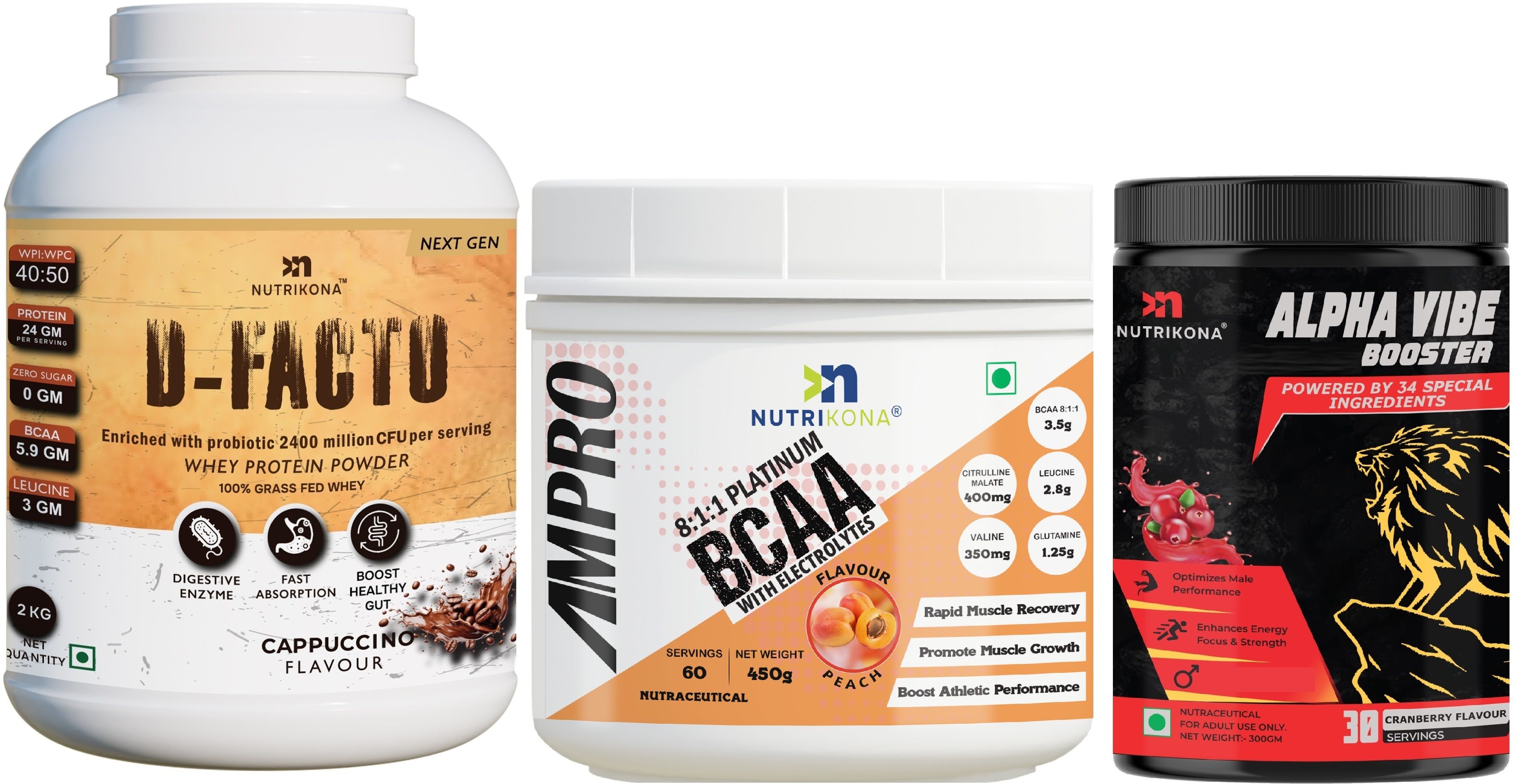 nutrikona Dfacto Whey Isolate + Alpha Vibe + QuadraX CGT 4-in-1 Power Pack ComboSet Whey Protein-picture-13