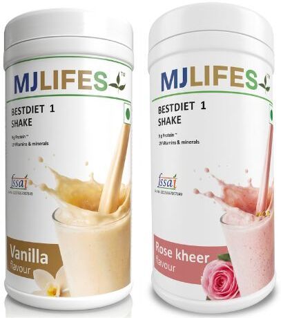 mjlifes Bestdiet 1 Shake Vanilla+Rose Kheer Flavour (Combo1000gm) Protein Shake-picture-31