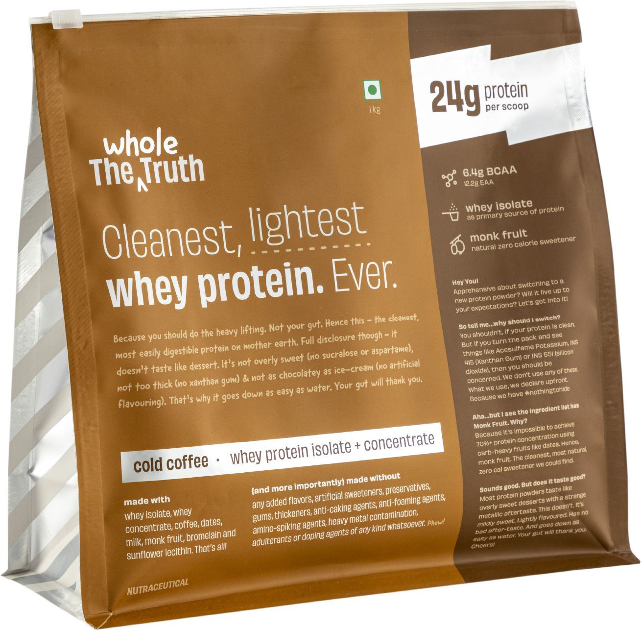 The Whole Truth Whey Protein Isolate+Concentrate, 24 The Whole Truth Whey Protein Isolate+Concentrate, 24