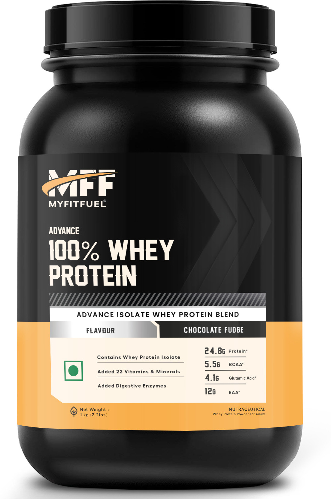 MyFitFuel Advance MFF 100% Whey Protein Powder, Whey