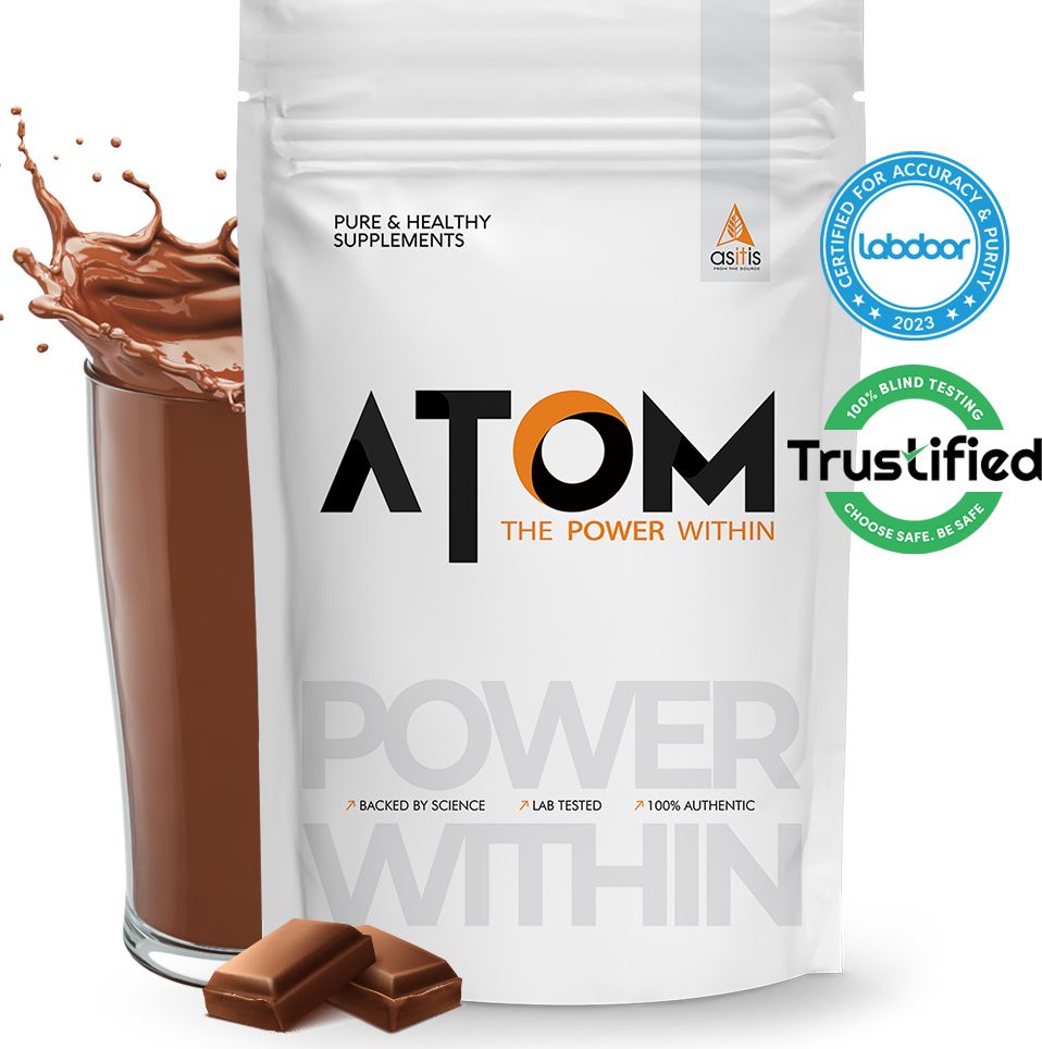 ATOM with Digestive Enzymes | USA Labdoor Certified for Purity Whey Protein