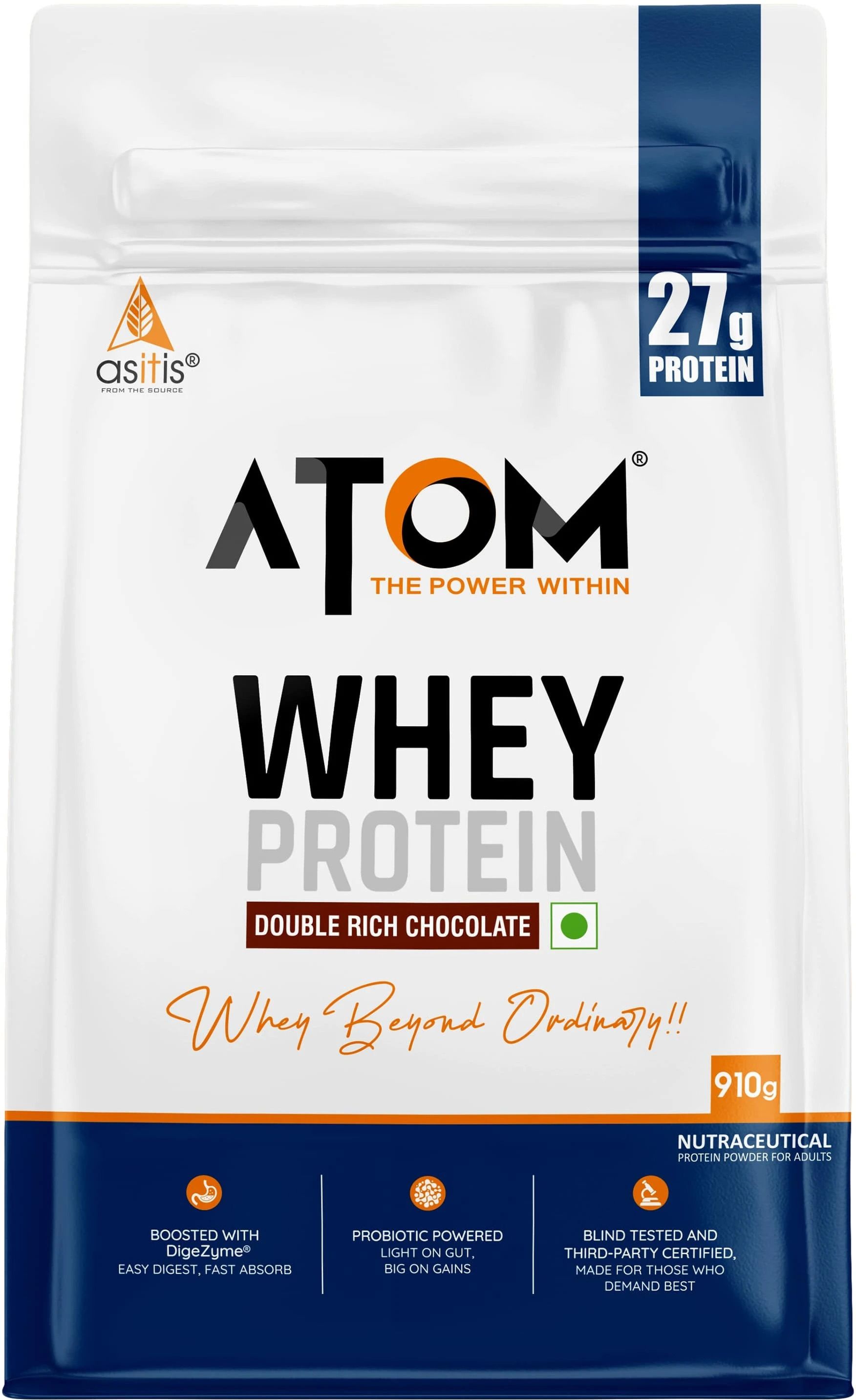 as-it-is nutrition ATOM Whey Protein 910gms USA Labdoor Certified 27g protein Isolate & Concentrate Whey Protein-picture-24