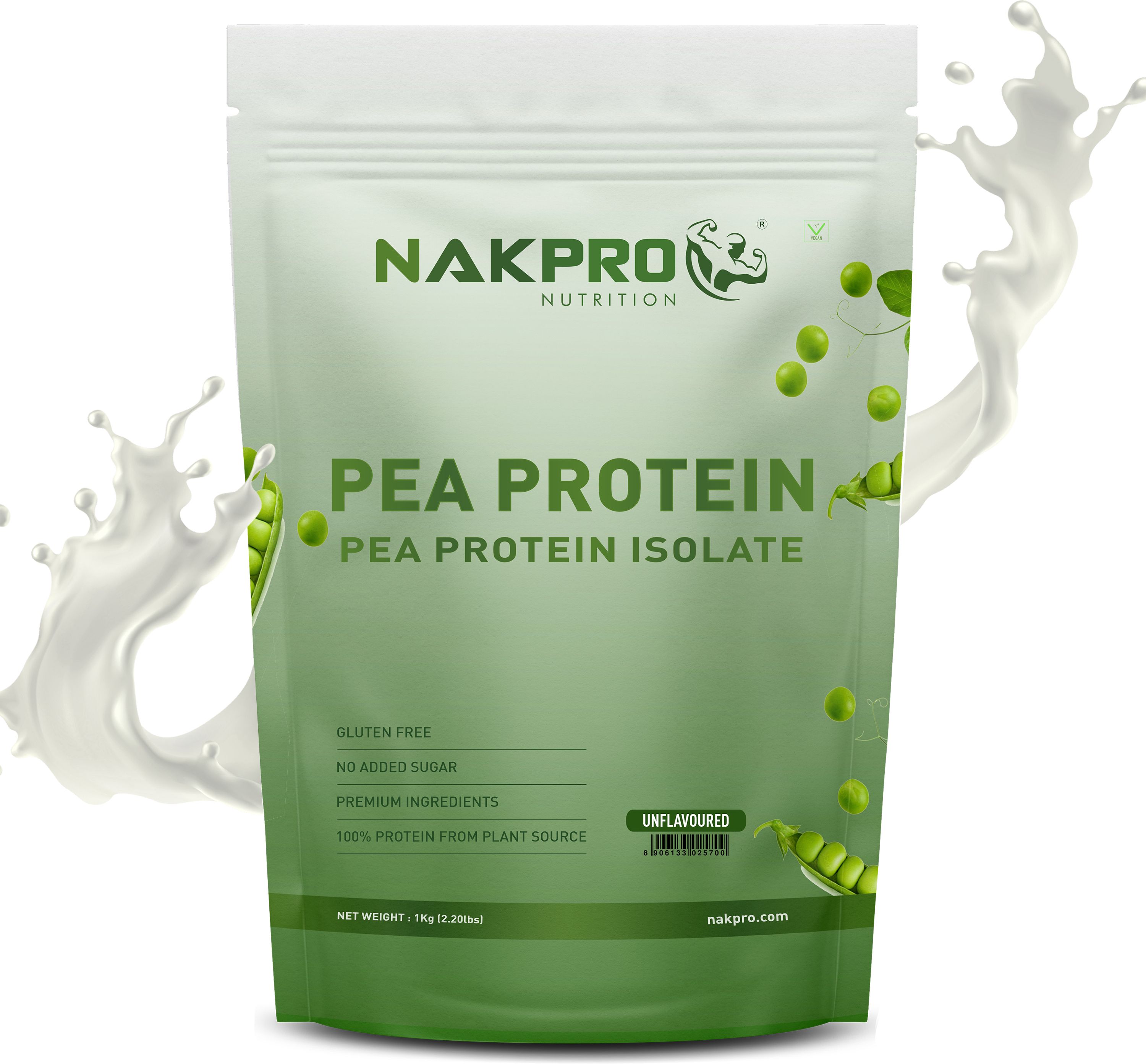 nakpro Pea Protein Isolate | 26.3g Protein, 4.94g BCAA | Added Minerals, Vegan Friendly Plant-Based Protein-picture-15