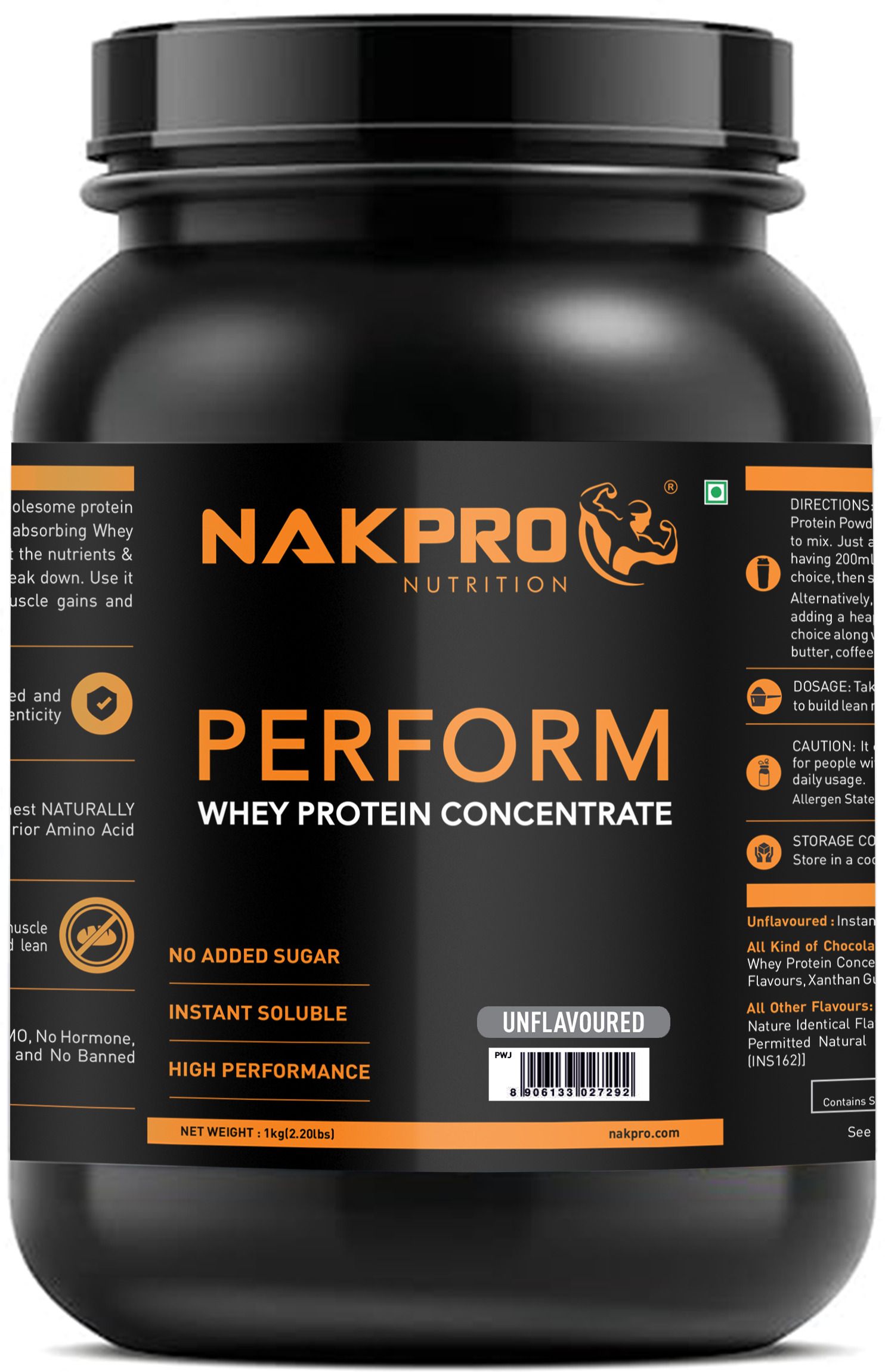 Perform Whey Protein Concentrate, Jar - 26g Protein, Trustified Certified Whey Protein-image-20