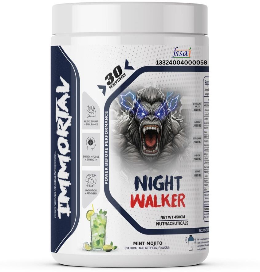 immortal Night Walker Pre Workout Mint Mojito 30 Servings 450g Pre Workout-picture-48