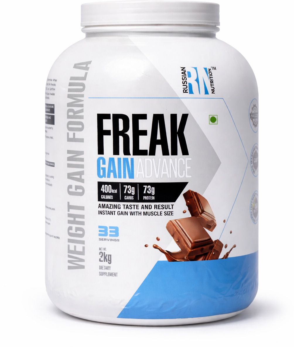 russian nutrition Freak Gain Advanced Weight Gainer Chocolate 2KG Weight Gainers/Mass Gainers-picture-16