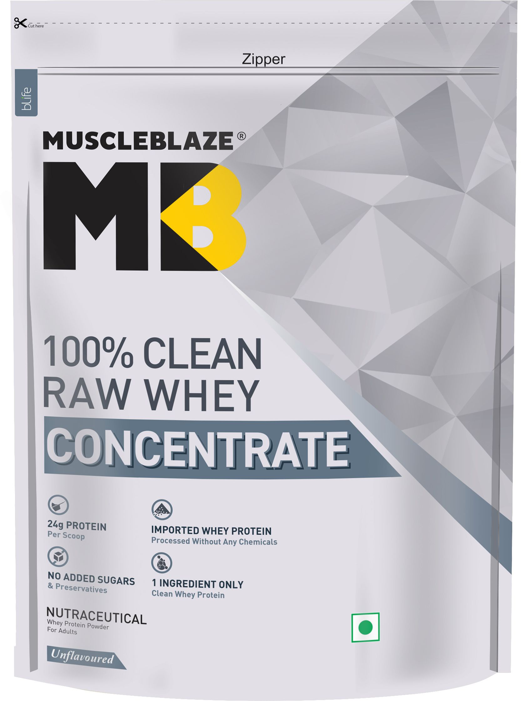 muscleblaze 100% Clean Raw Concentrate, Light & Clean, Easy to Digest Whey Protein-picture-39