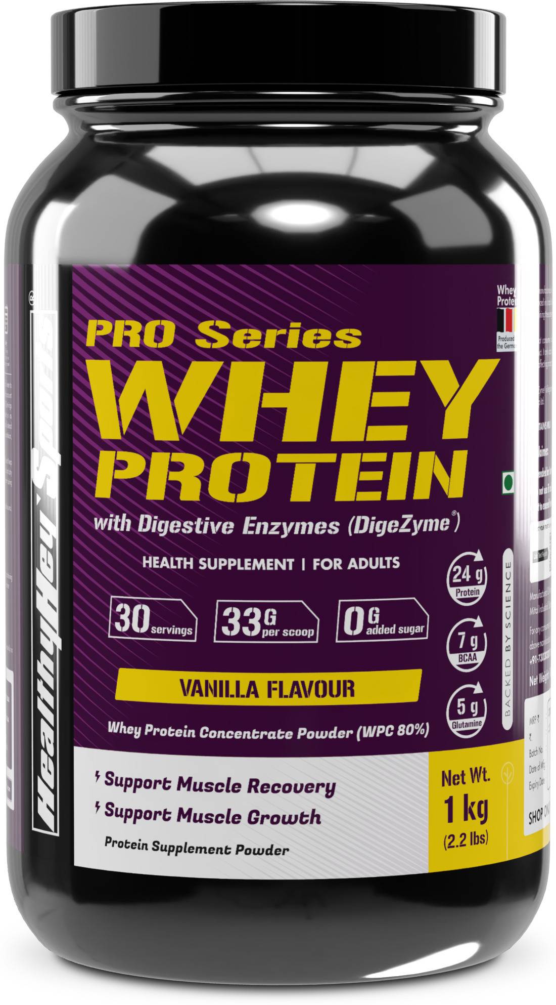 HealthyHey Sports Whey Protein Concentrate  80% Prot