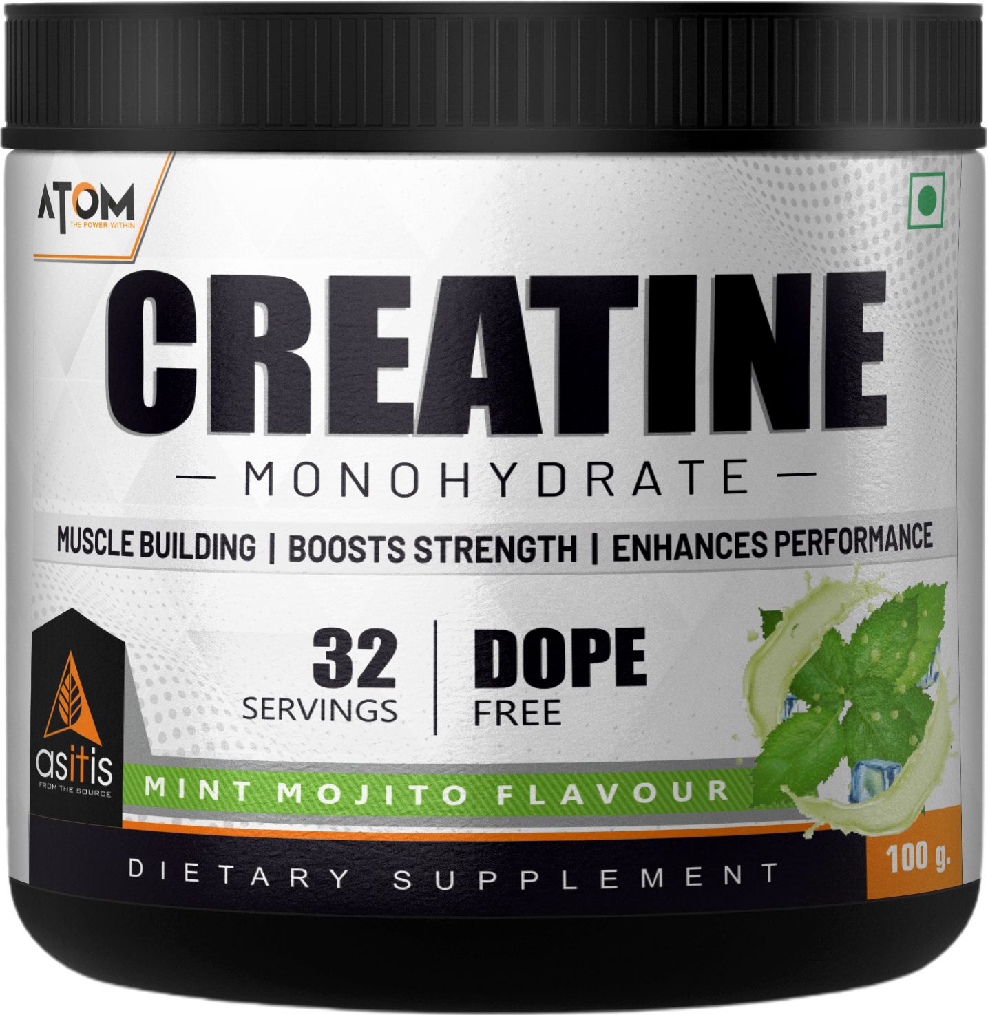 ATOM Monohydrate - 32 Servings | Dope Free | Creatine-image-20