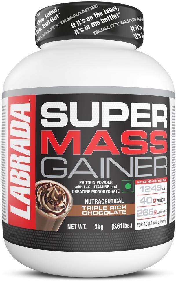 labrada nutrition Super Mass Gainer 3kg |(Triple Rich Chocolate) Weight Gainers/Mass Gainers-picture-27