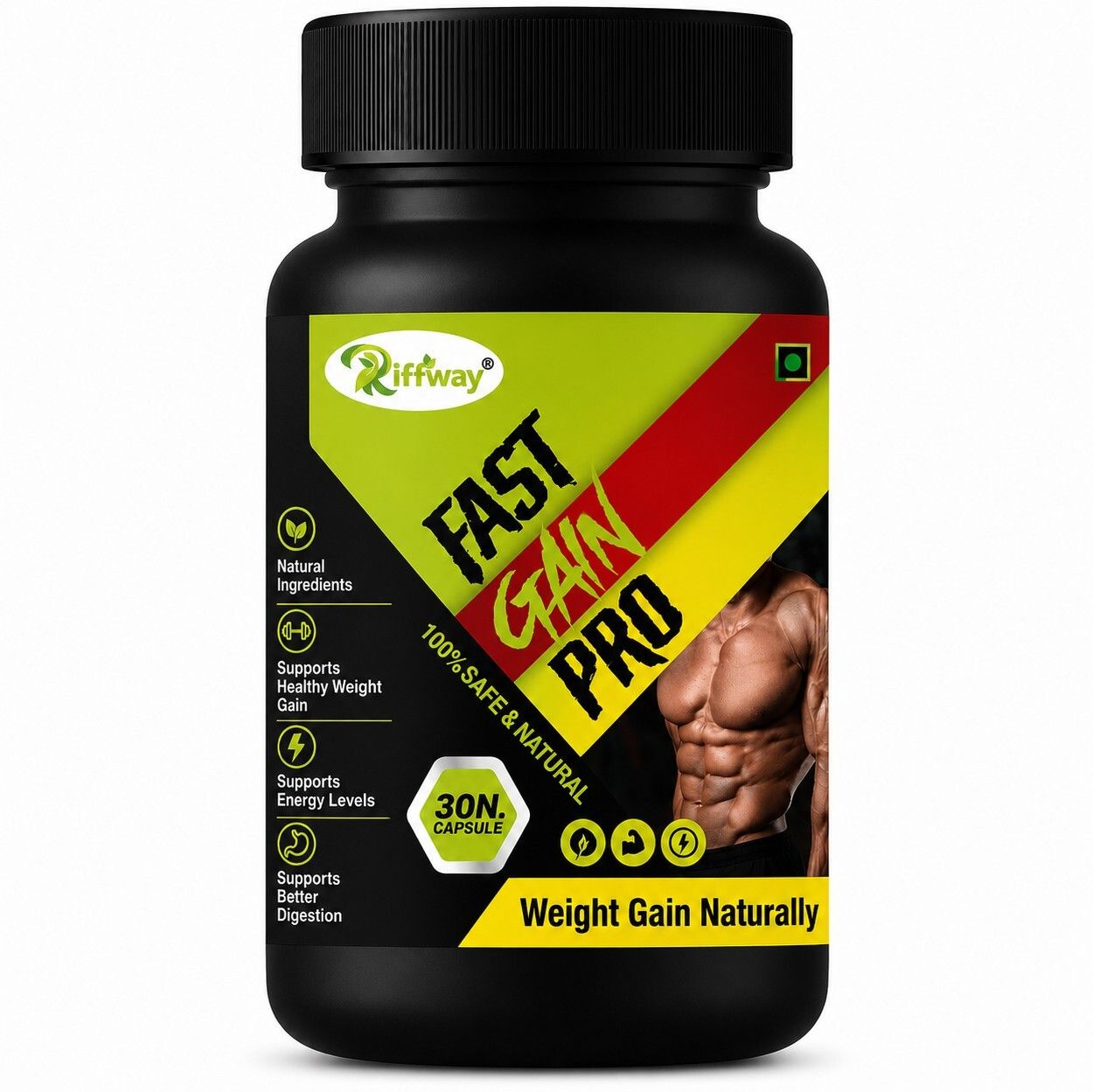 riffway Fast Gain Pro Supports Healthy Weight Gain, Energy & Digestion Weight Gainers/Mass Gainers-picture-0