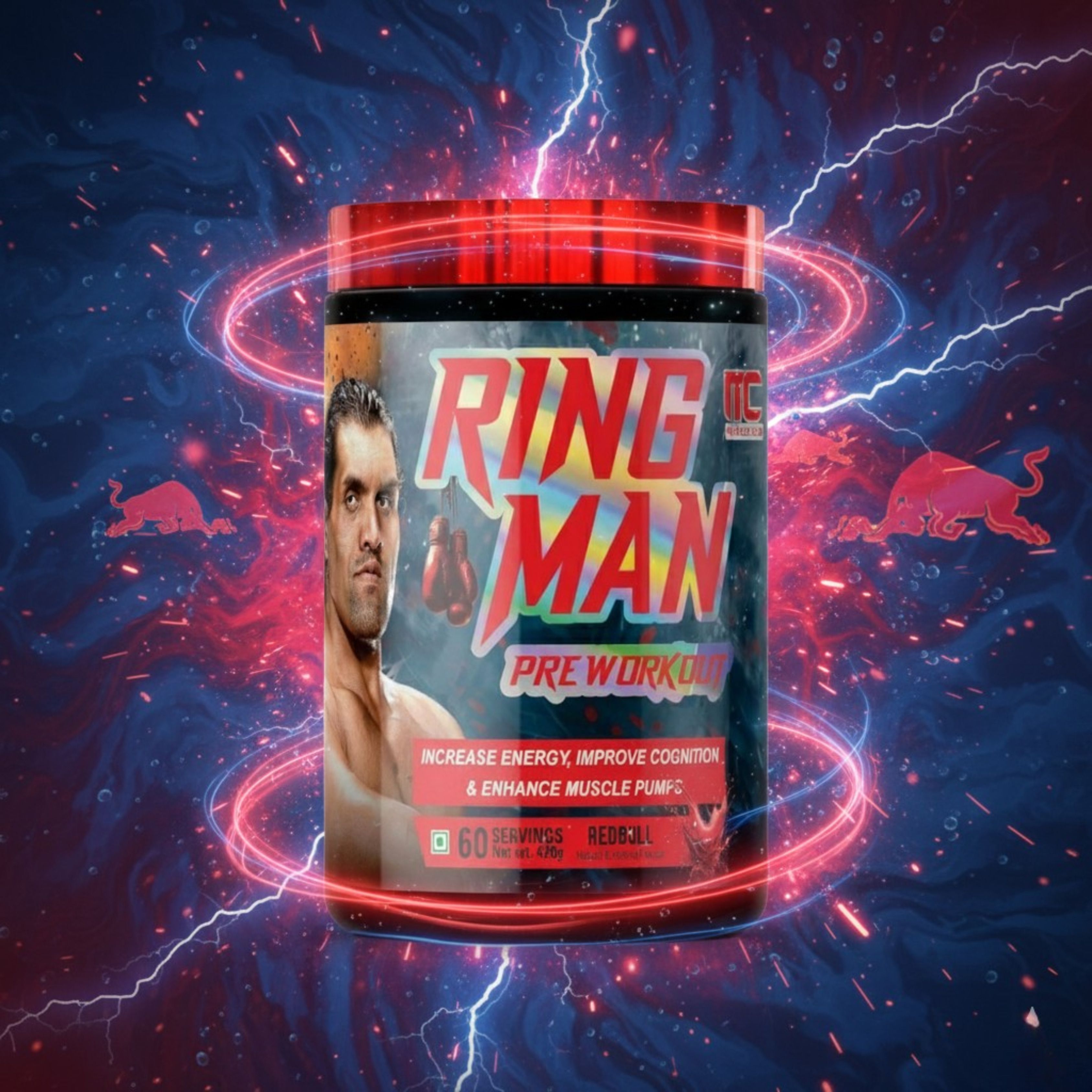 Ring Man Pre-Workout | AMP Powered | By The Great Khali Energy & Focus Booster Pre Workout-image-15