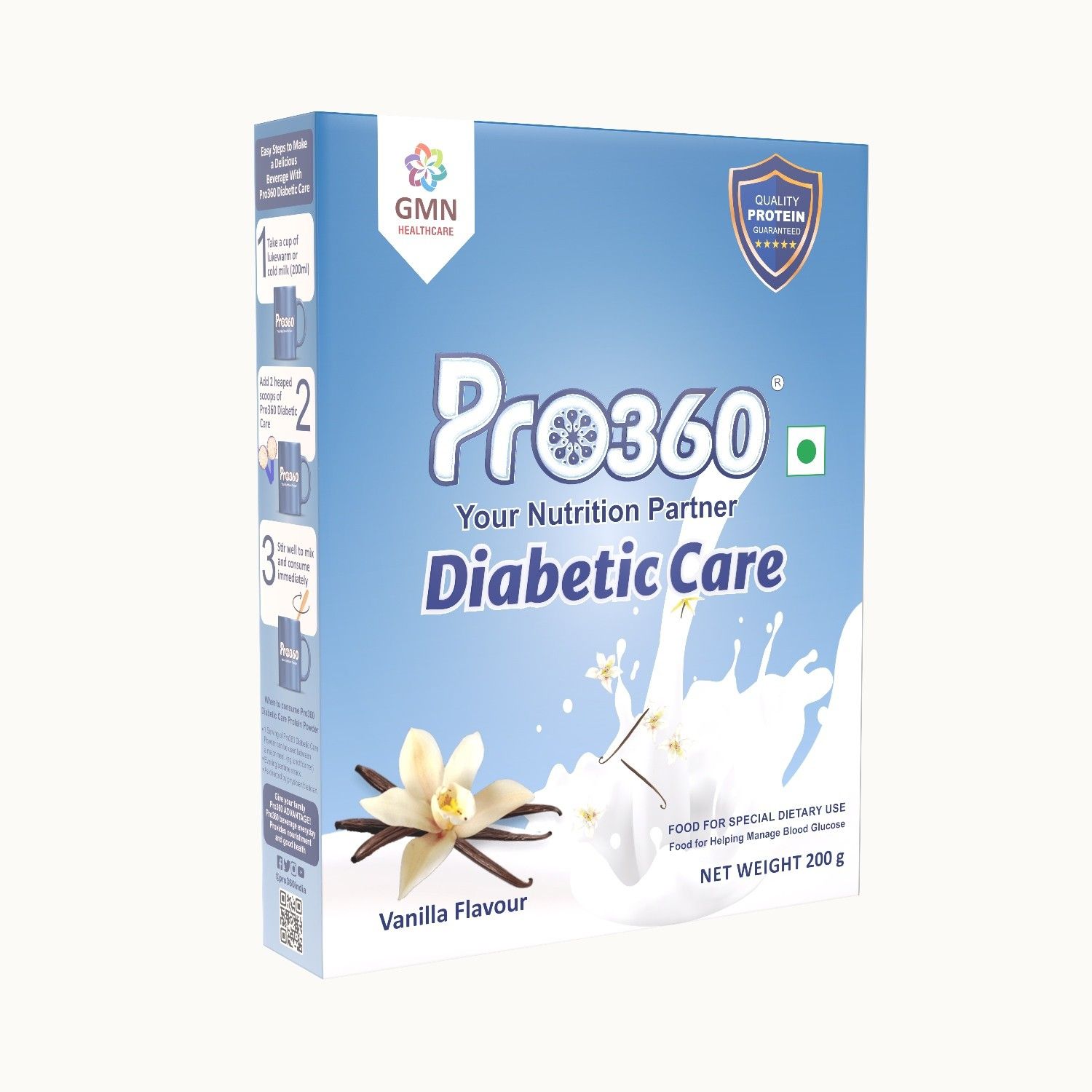 pro360 Diabetic Care Protein Powder Supplement for Diabetes Patients Vanilla Flavour-picture-18