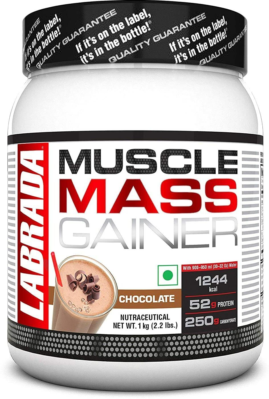 labrada Labrad Muscle Mass Gainer Powder- 2.2 lbs (1 kg) (Chocolate) Weight Gainers/Mass Gainers-picture-12