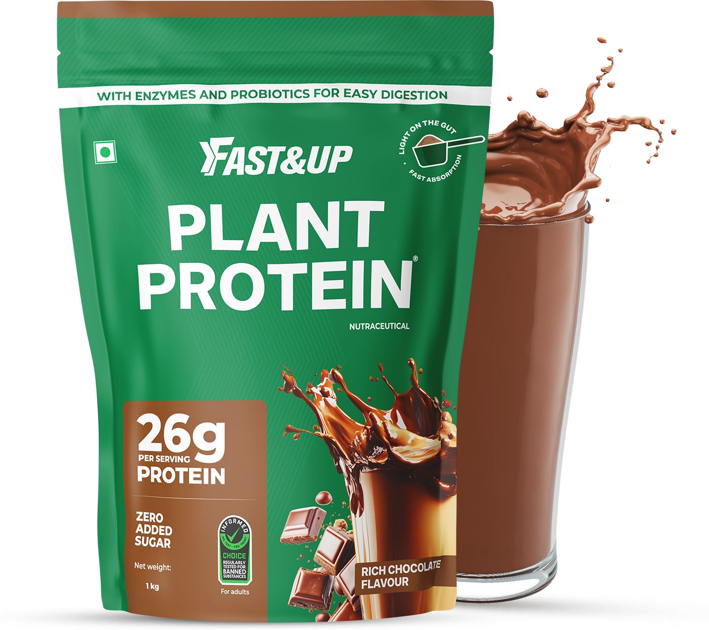 Plant Protein - 26g Certified Protein from USA with 4.6g BCAA, 4.8g Glutamine Plant-Based Protein-image-43