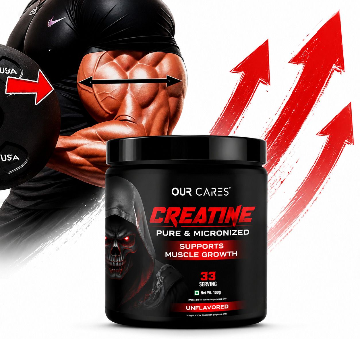 Creatine Powder | Increase Biceps| Get Bigger Muscles | 100% Pure & Micronized Creatine-image-2