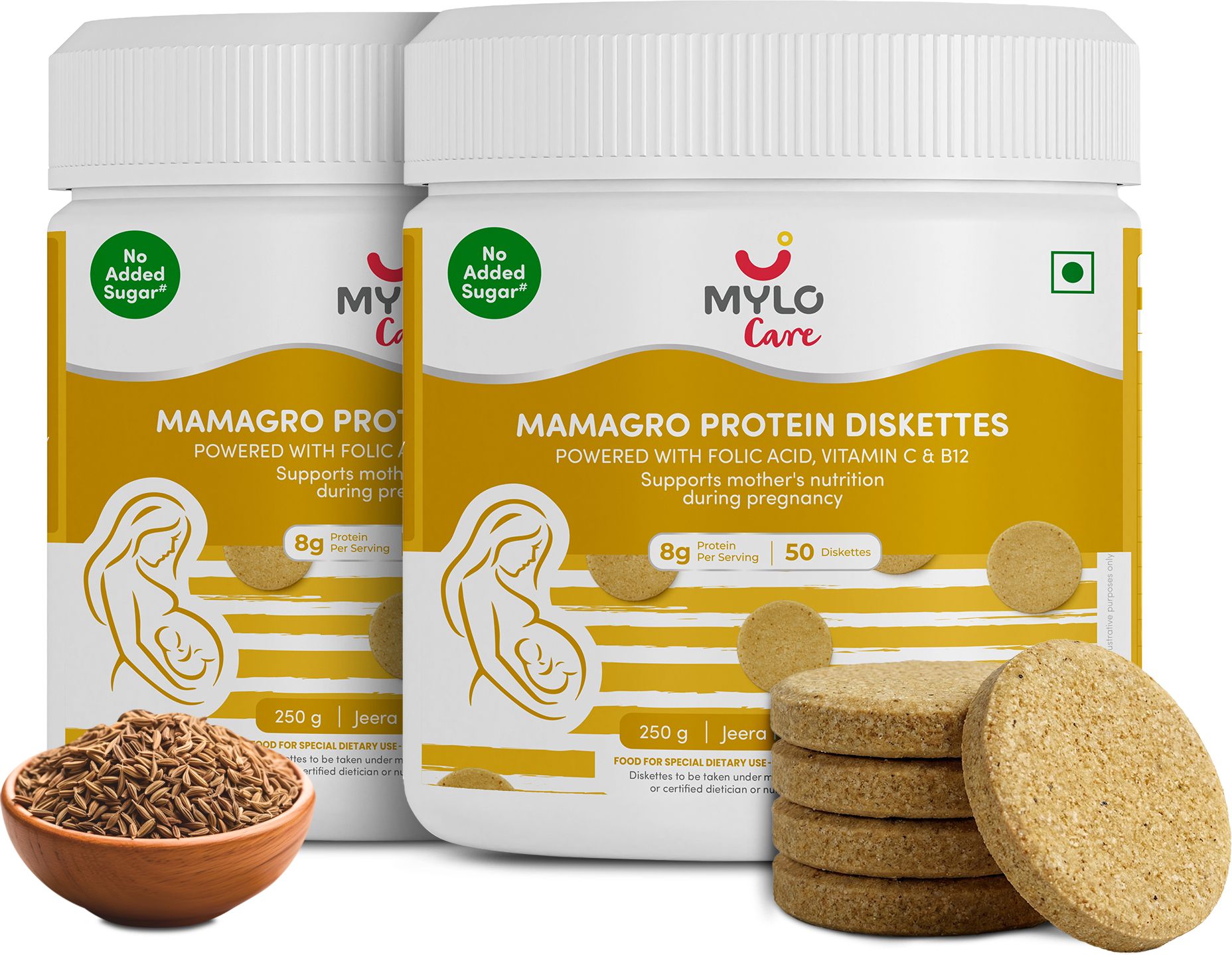 mylo MamaGro Pregnancy Diskettes - No Added Sugar, Easy to Digest , Protein Cookie-picture-19